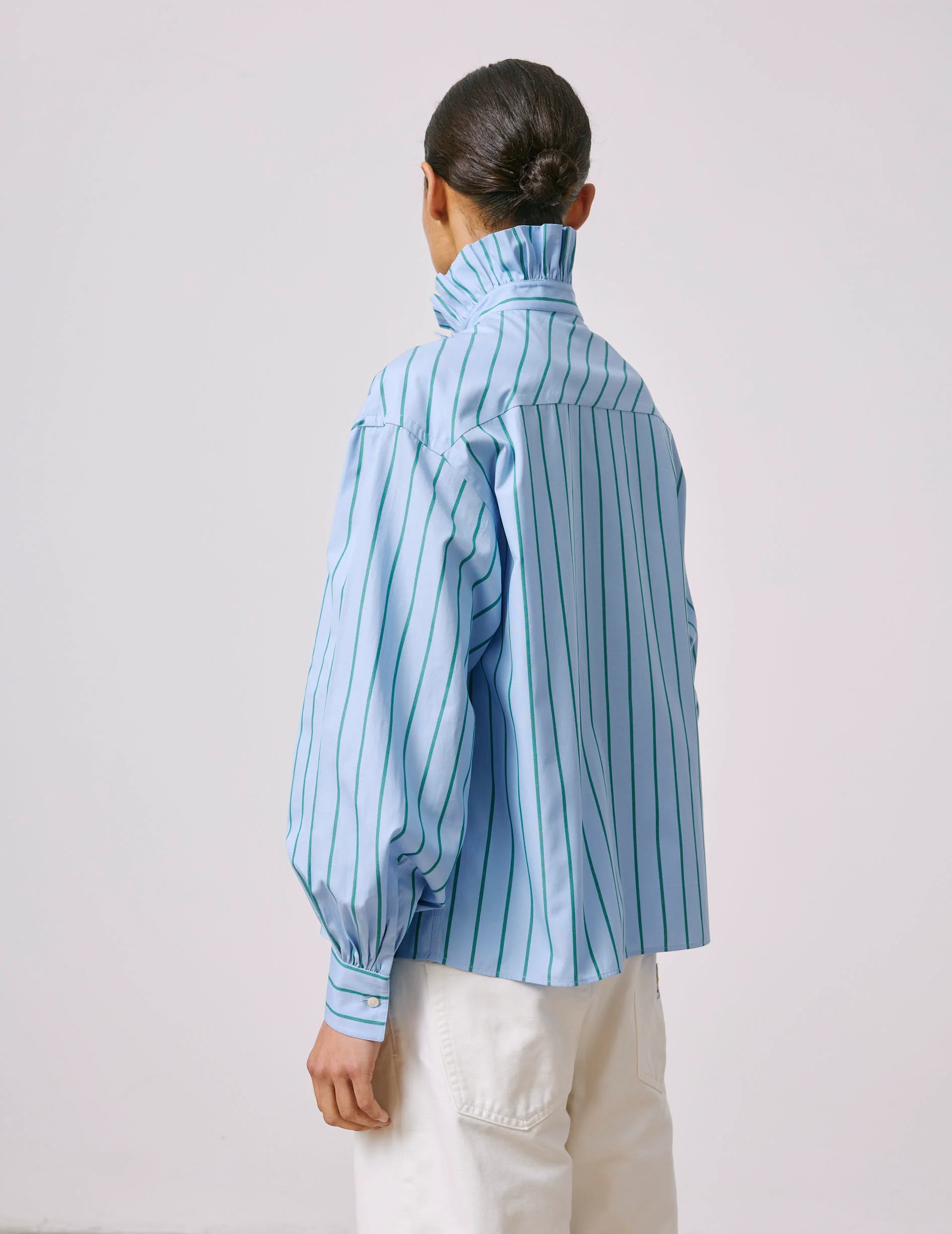 Chemise Greta rayée bleue - Image 2