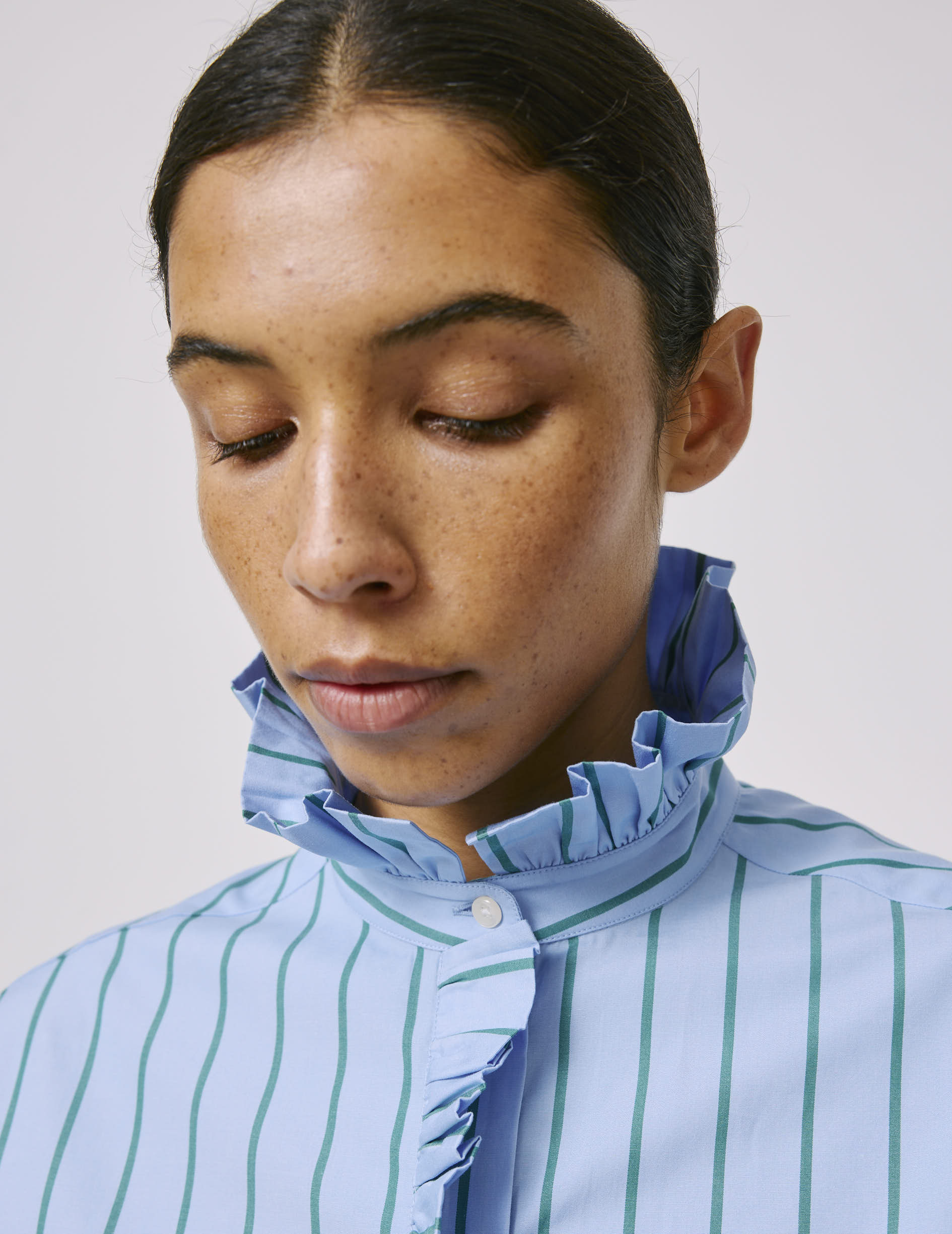 Chemise Greta rayée bleue - Image 3
