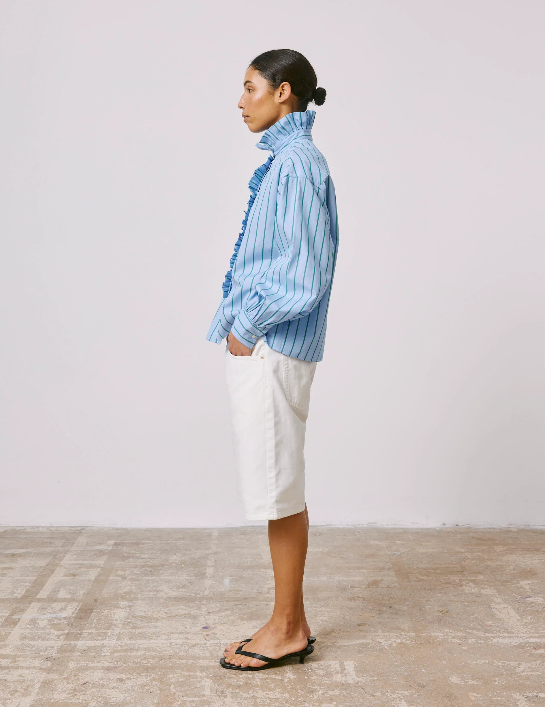 Chemise Greta rayée bleue - Image 5