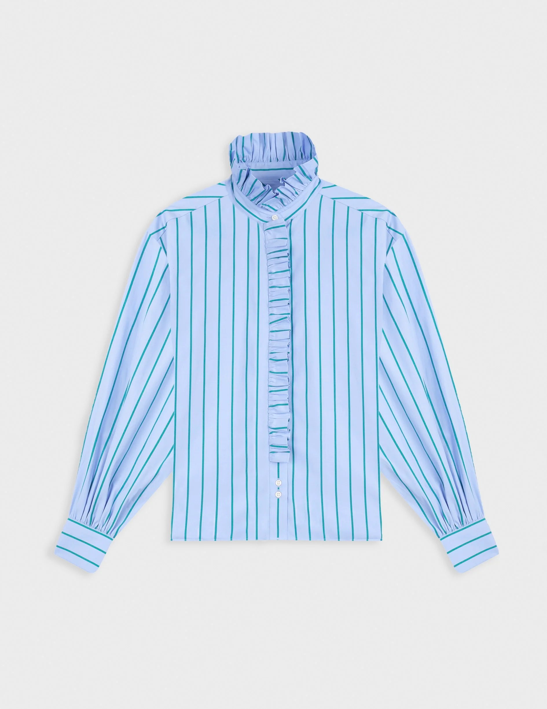 Chemise Greta rayée bleue - Image 6