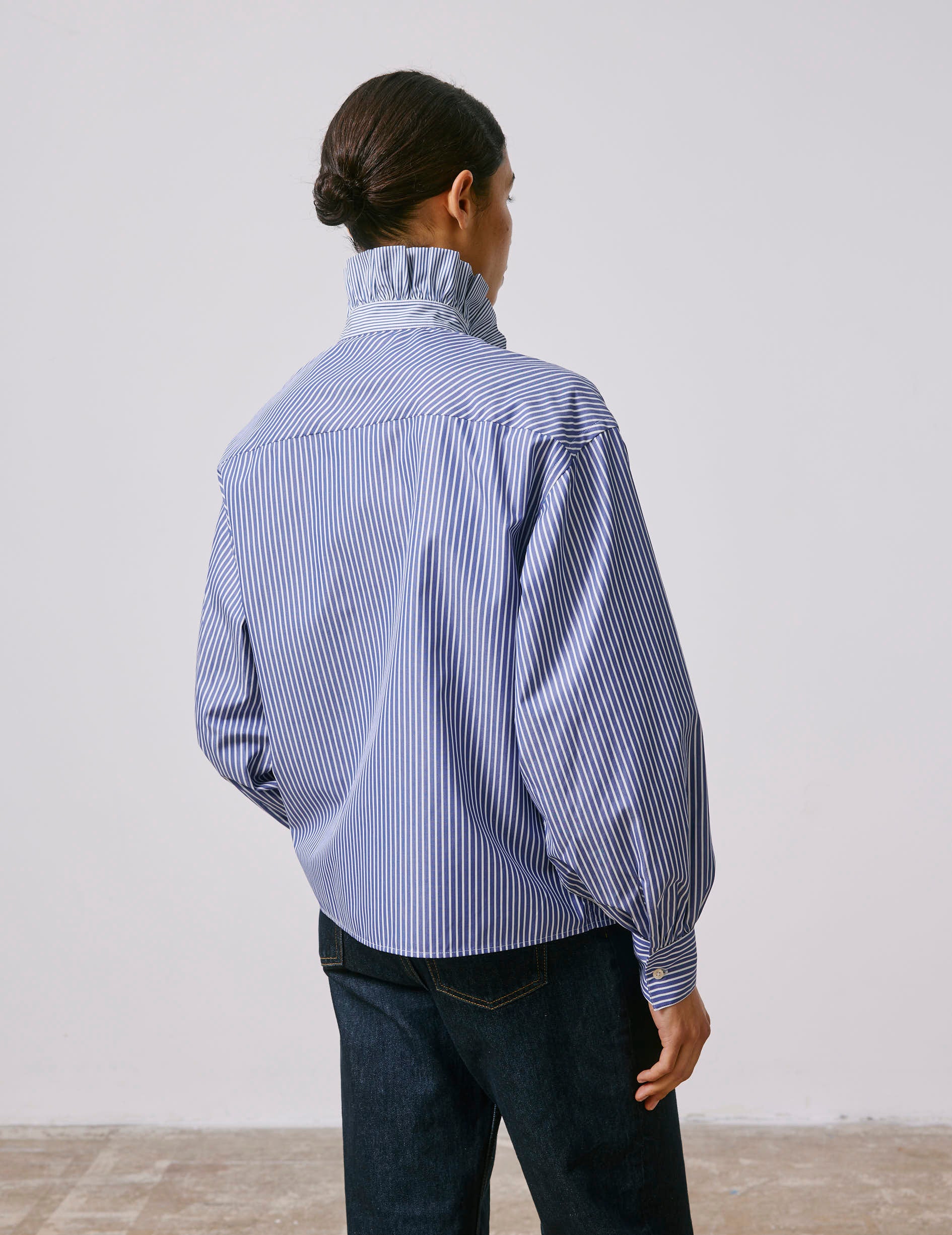 Chemise Greta rayée bleue - Image 3