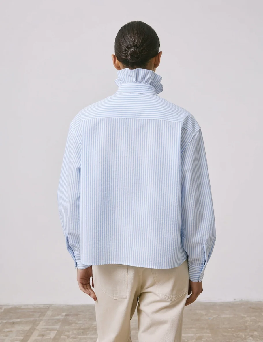 Chemise Greta rayée bleue - Image 2