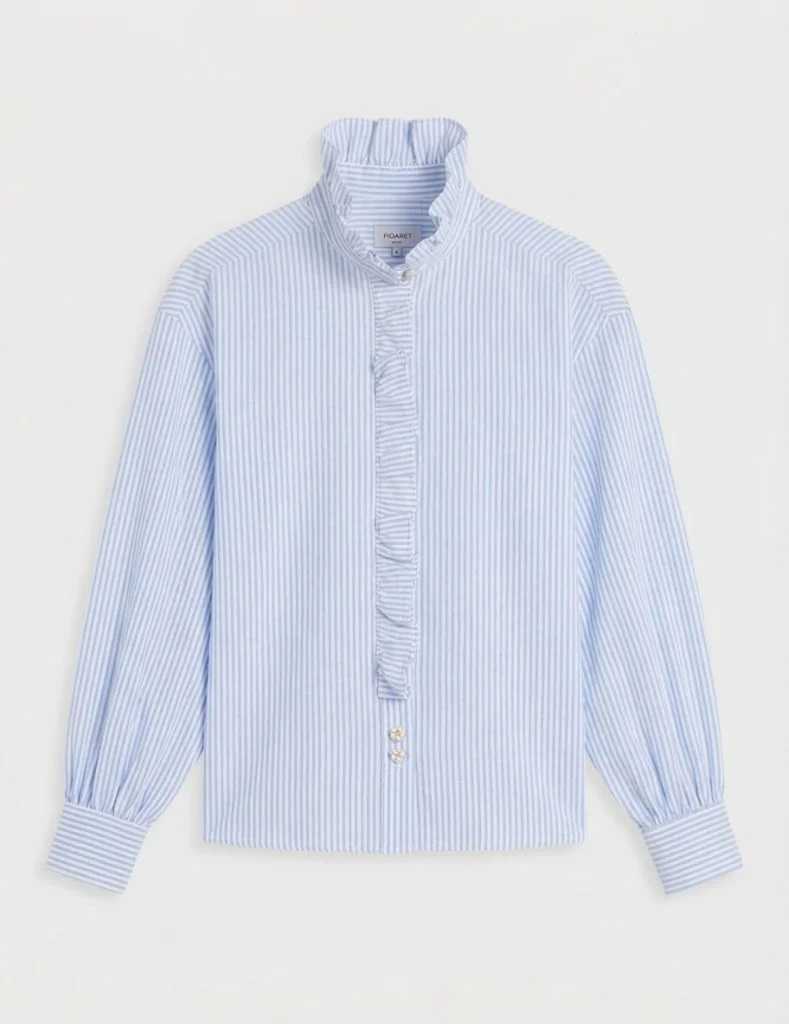 Chemise Greta rayée bleue - Image 4