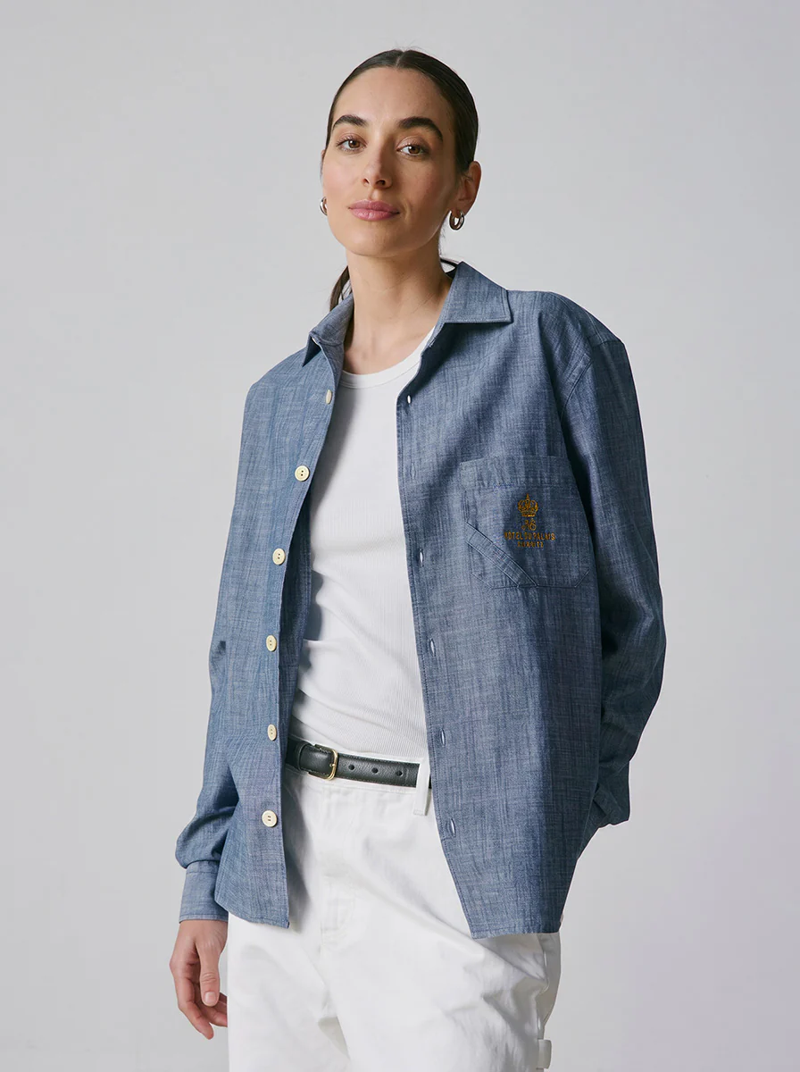 Chemise mixte Guéthary bleue - Image 2