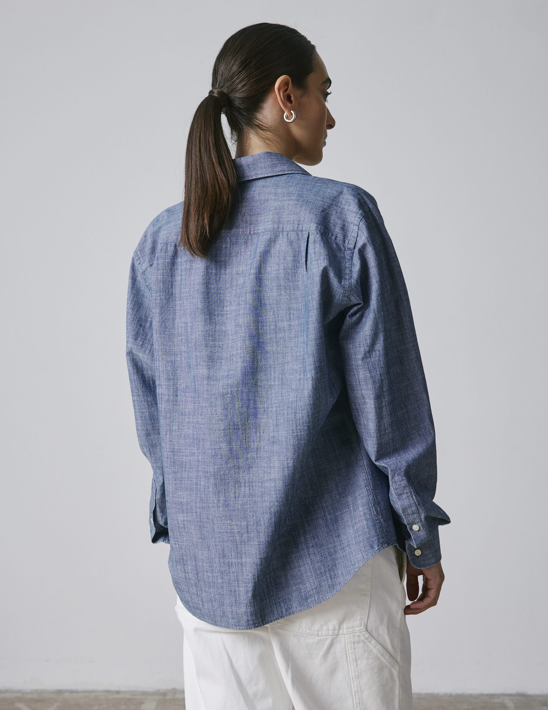 Chemise mixte Guéthary bleue - Image 6