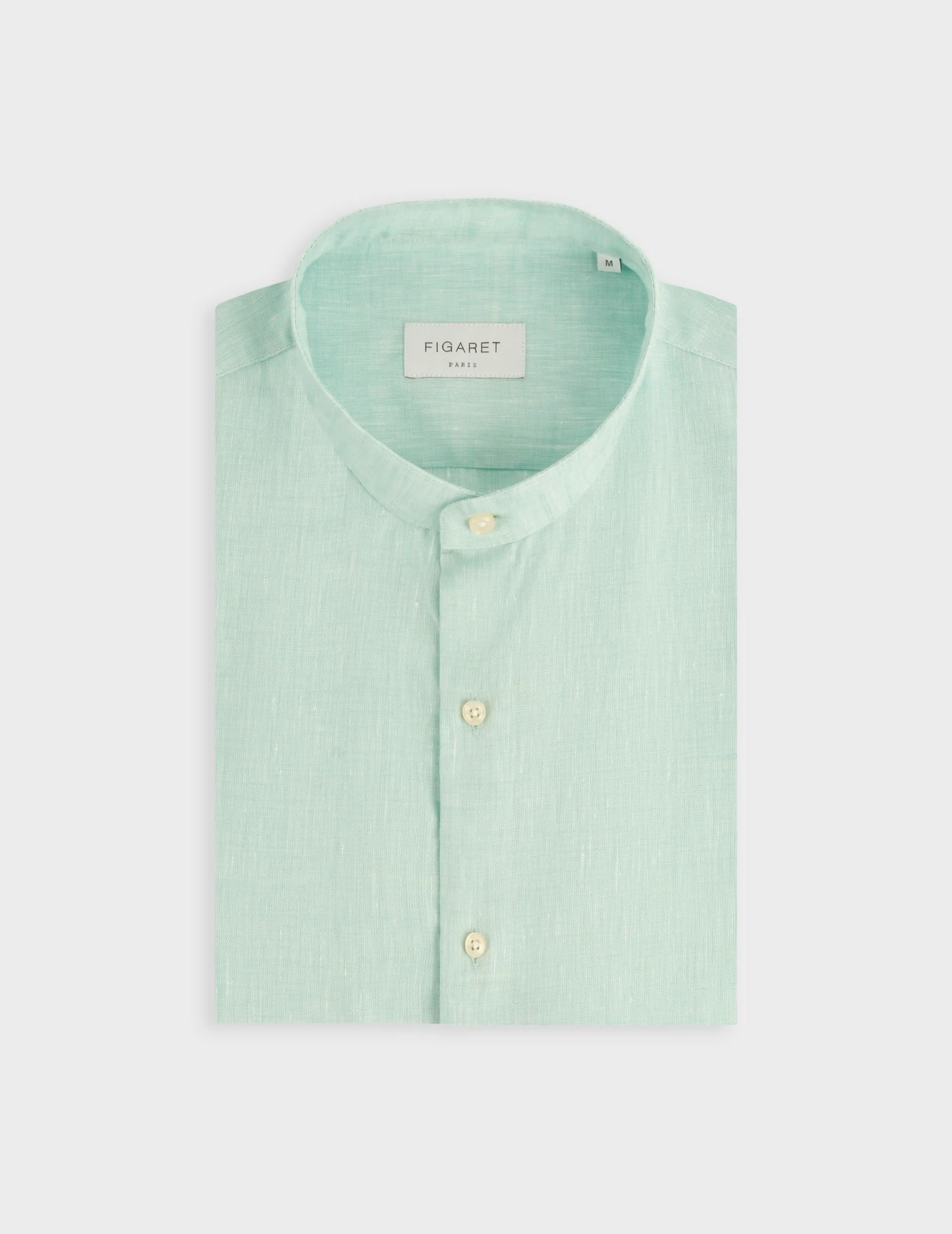 Chemise Herwin en lin turquoise - Image 4