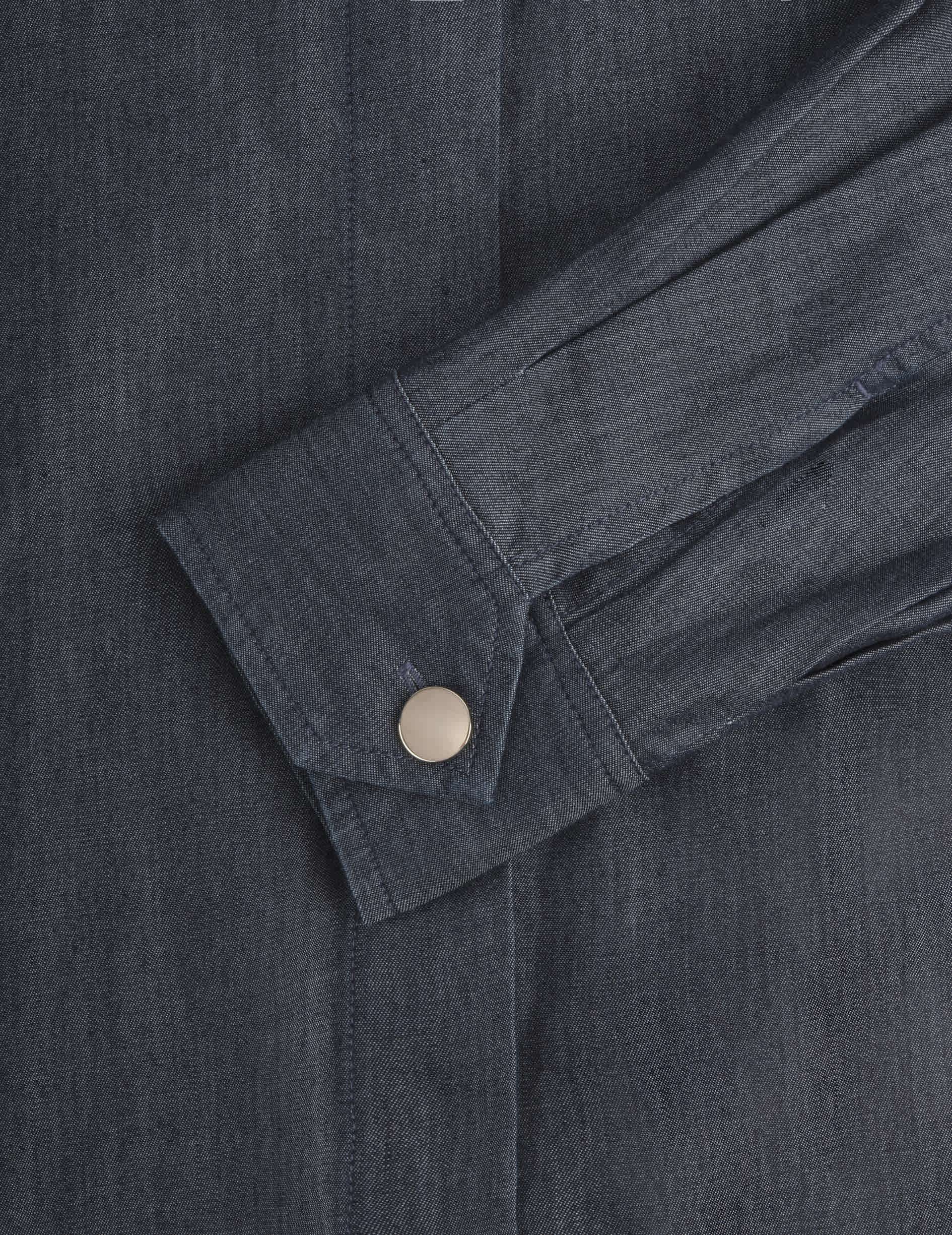 Chemise Innaée gorge cachée en denim bleu marine - Image 5