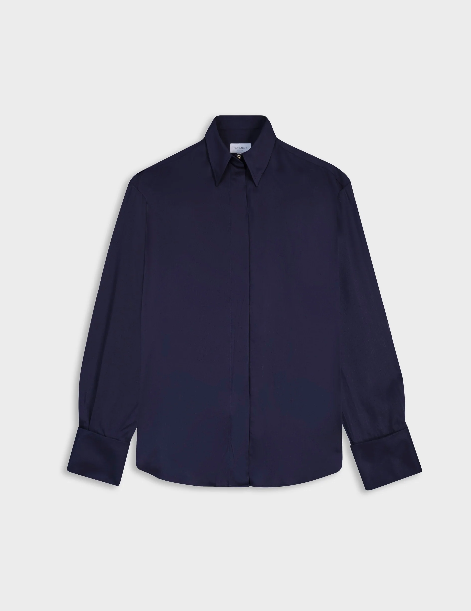 Chemise Irisa gorge cachée bleu marine - Image 4