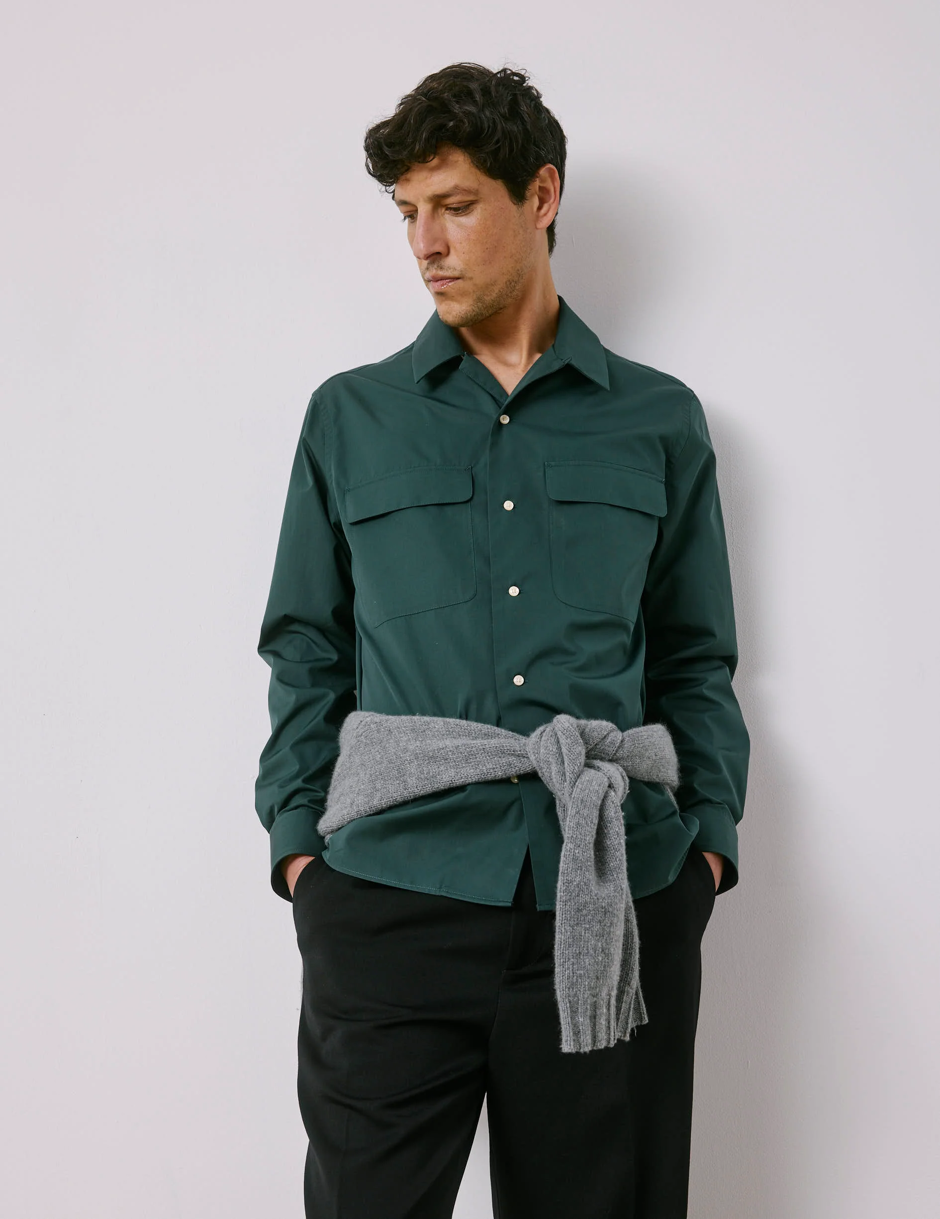 Chemise Ivano verte foncée - Image 3