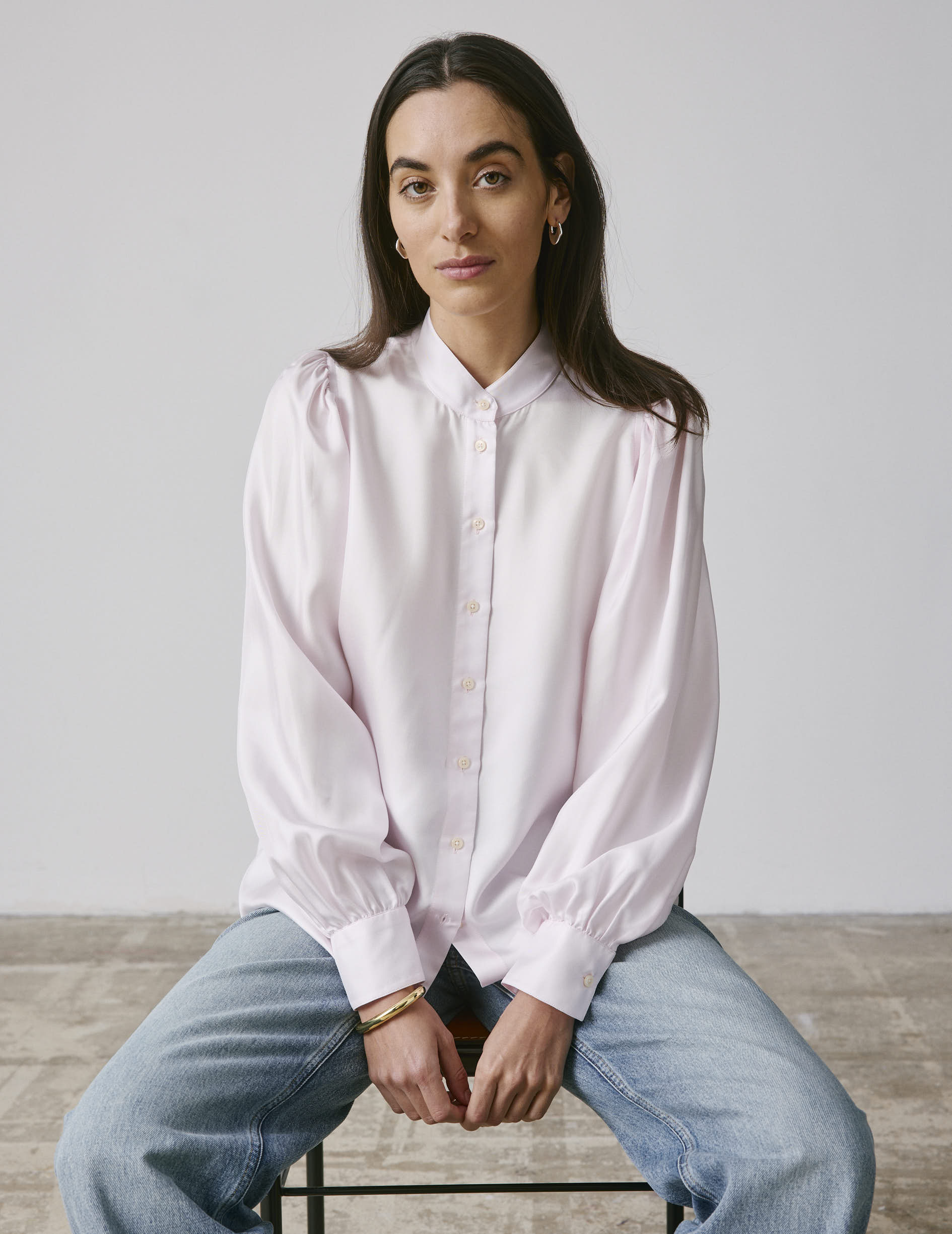 Chemise Lanaée rose clair - Image 3