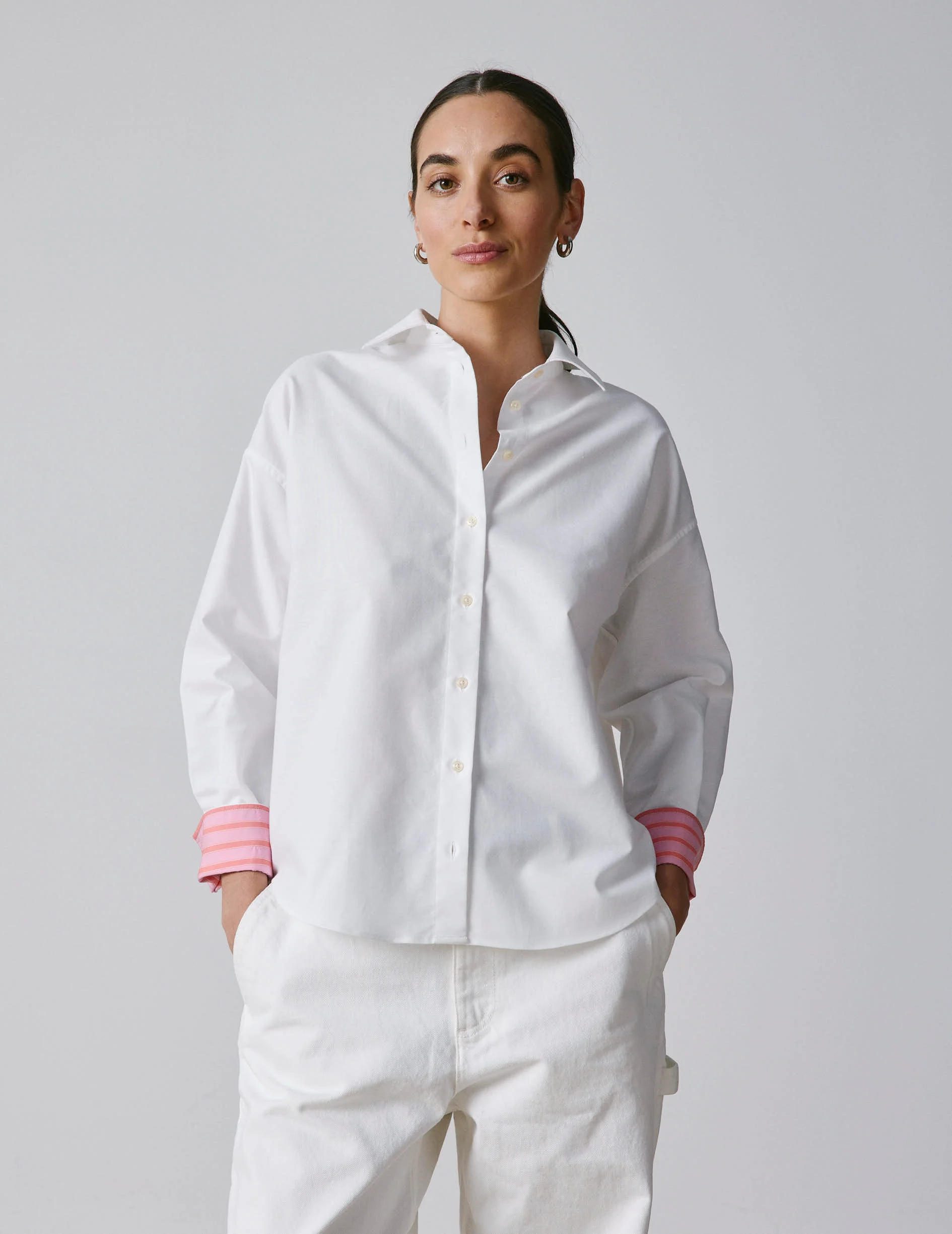 Chemise oversize Lizandra blanche - Image 3
