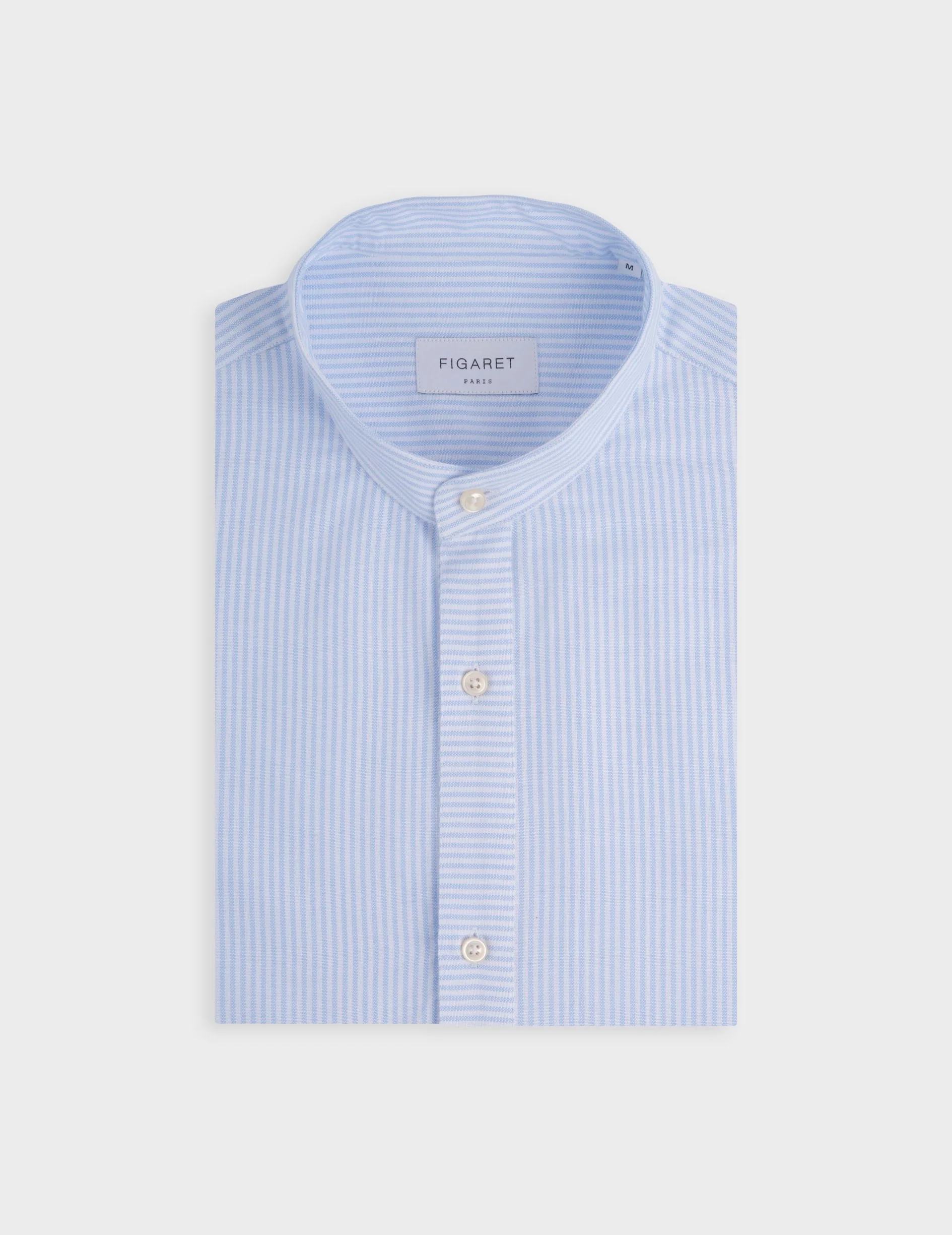 Chemise popover Logan rayée bleu clair - Image 4