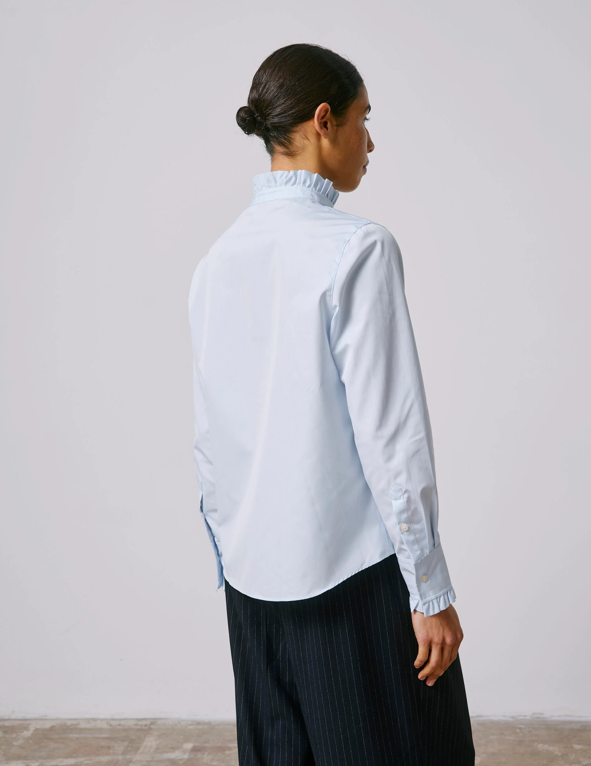 Chemise Louison gorge cachée bleue - Image 3