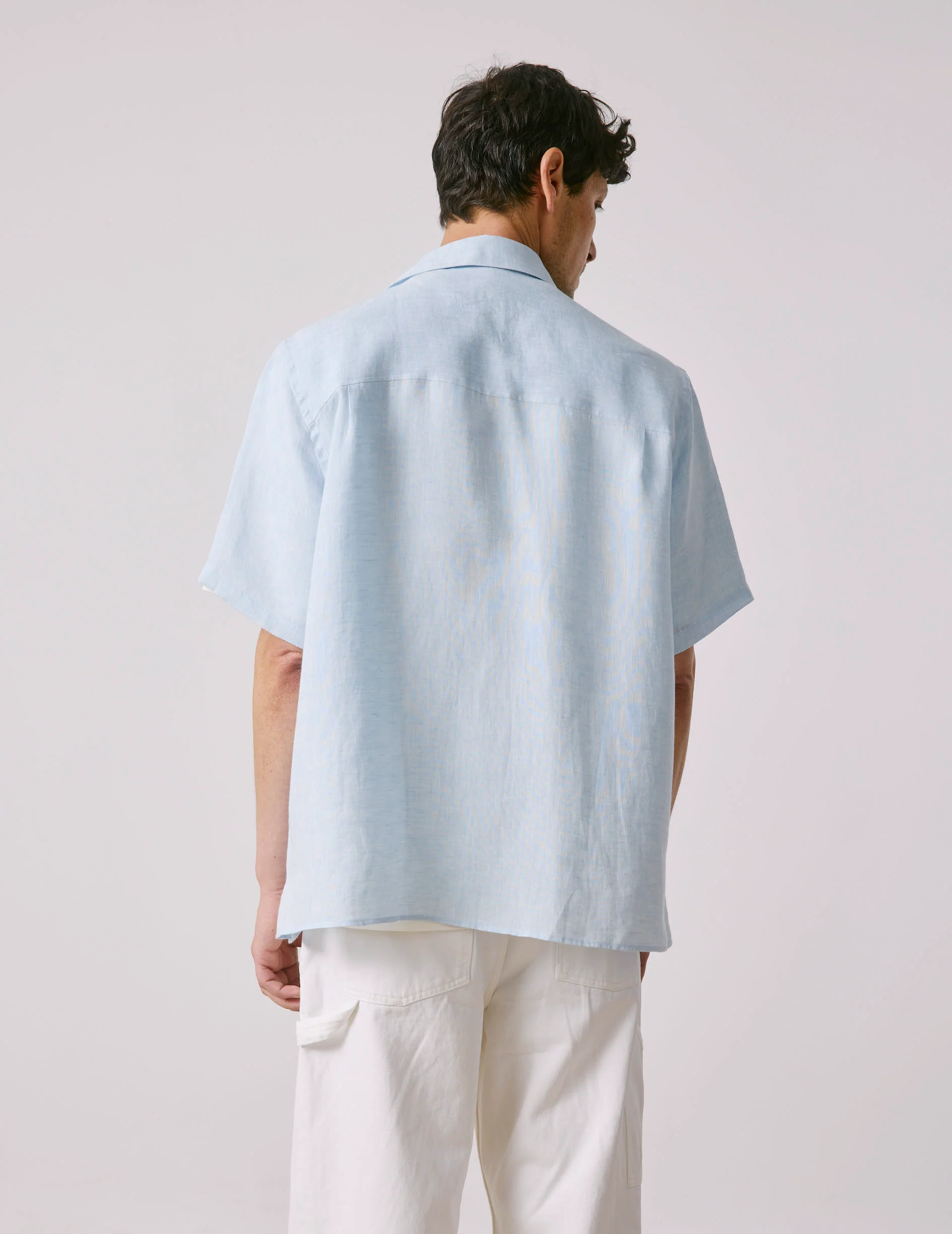 Chemise Nolhann en lin bleu clair - Image 3