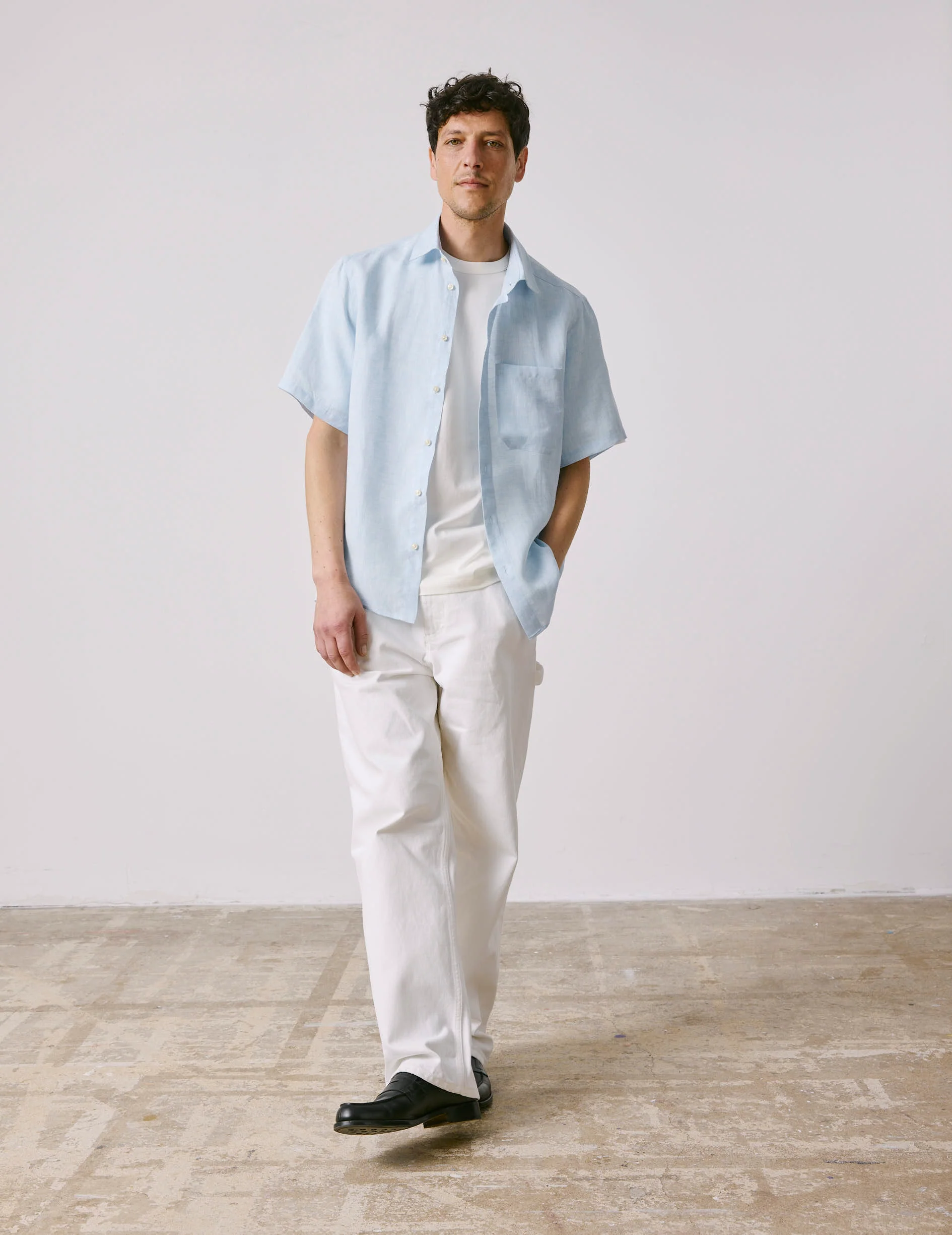 Chemise Nolhann en lin bleu clair - Image 4