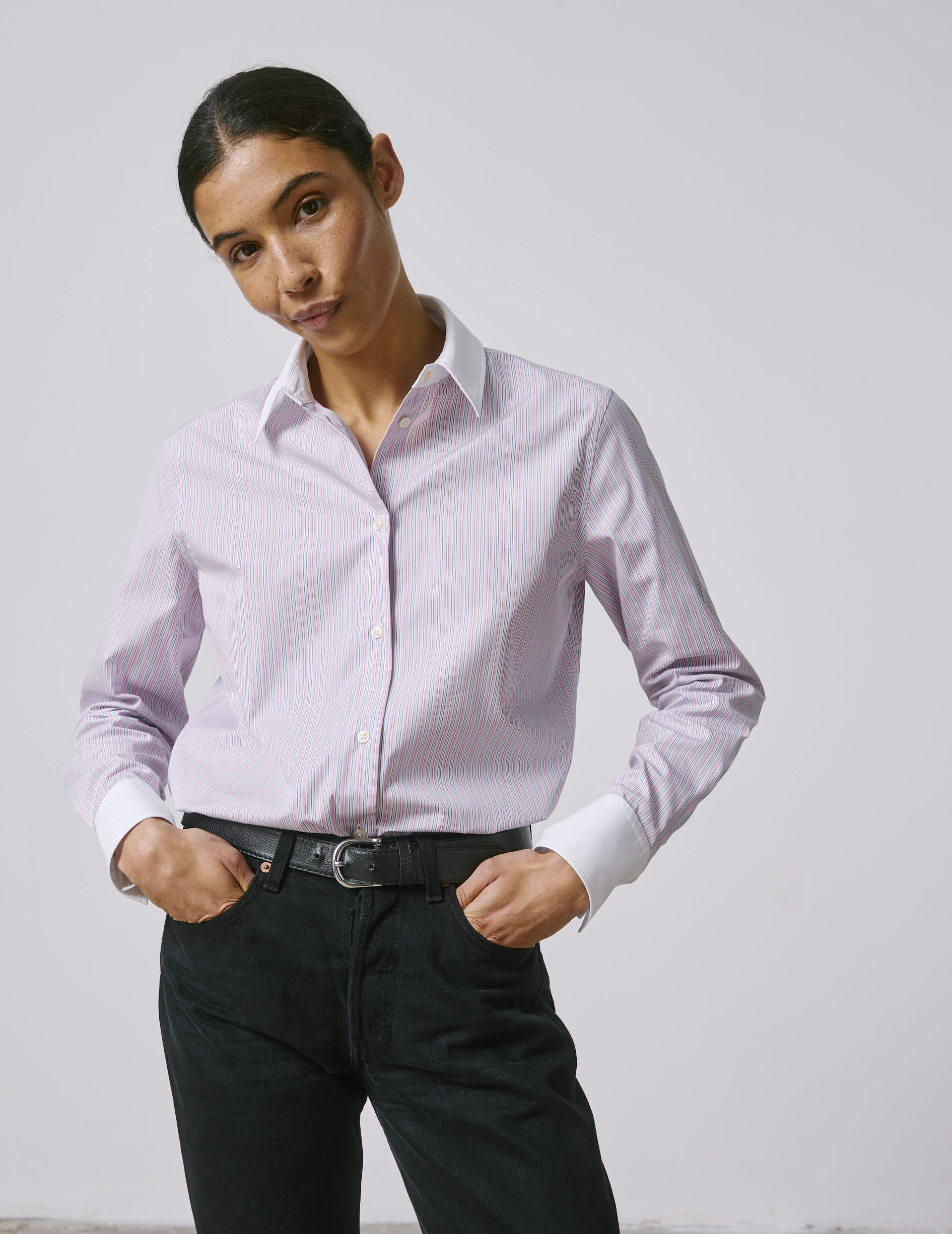 Chemise Marion rayée rose - Image 3