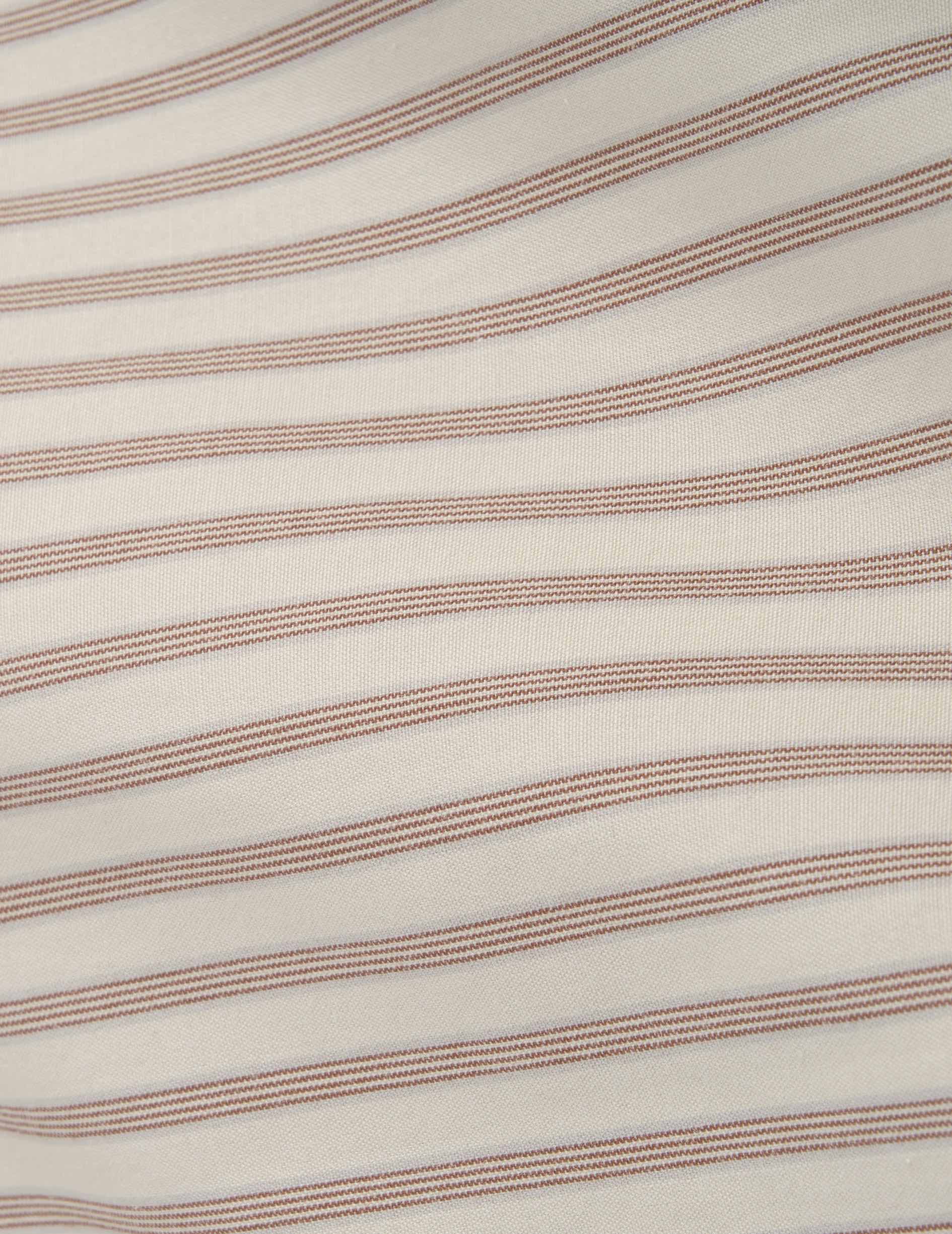 Chemise Mathéa gorge cachée rayée beige - Image 11