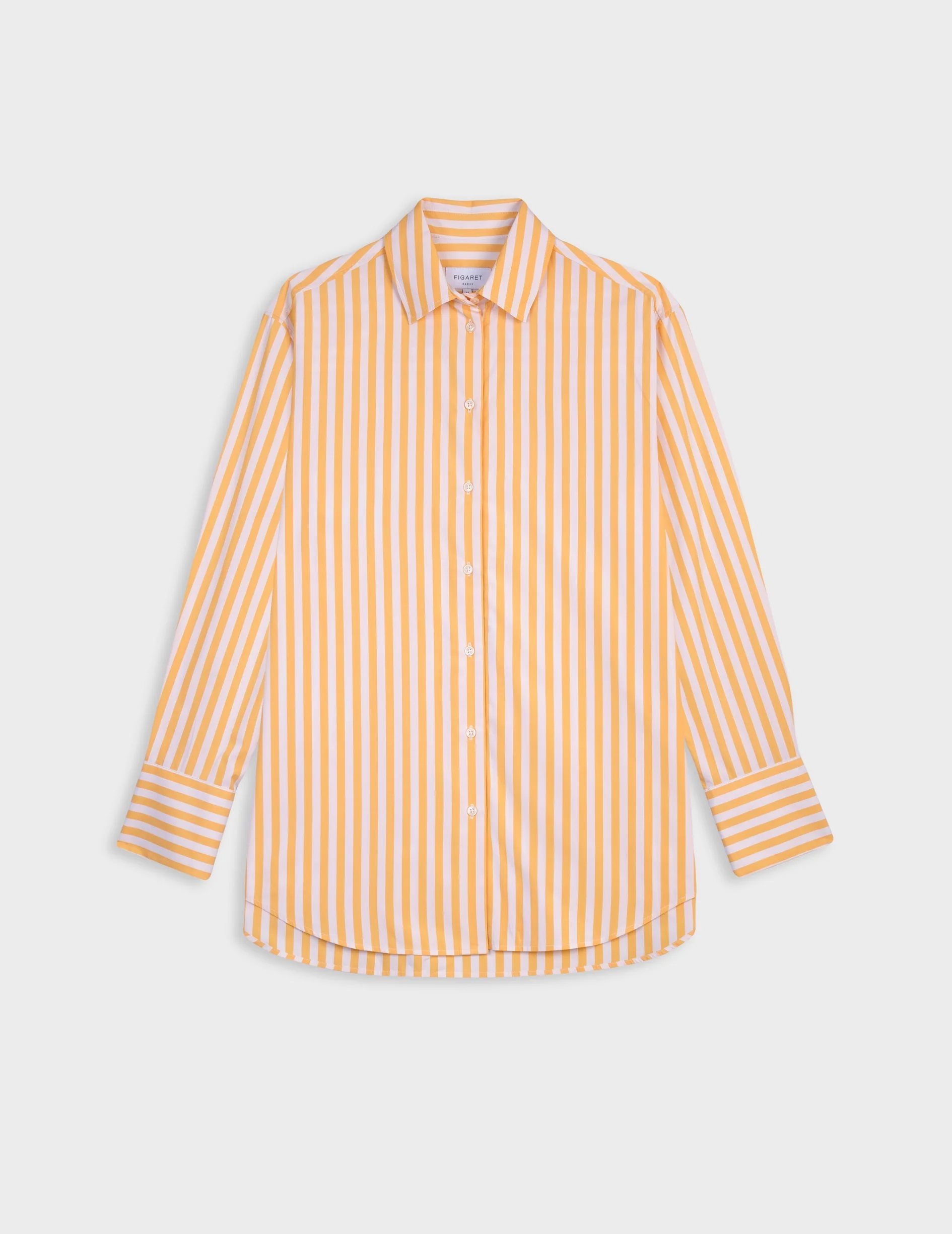 Chemise oversize Mathilde rayée jaune - Image 5