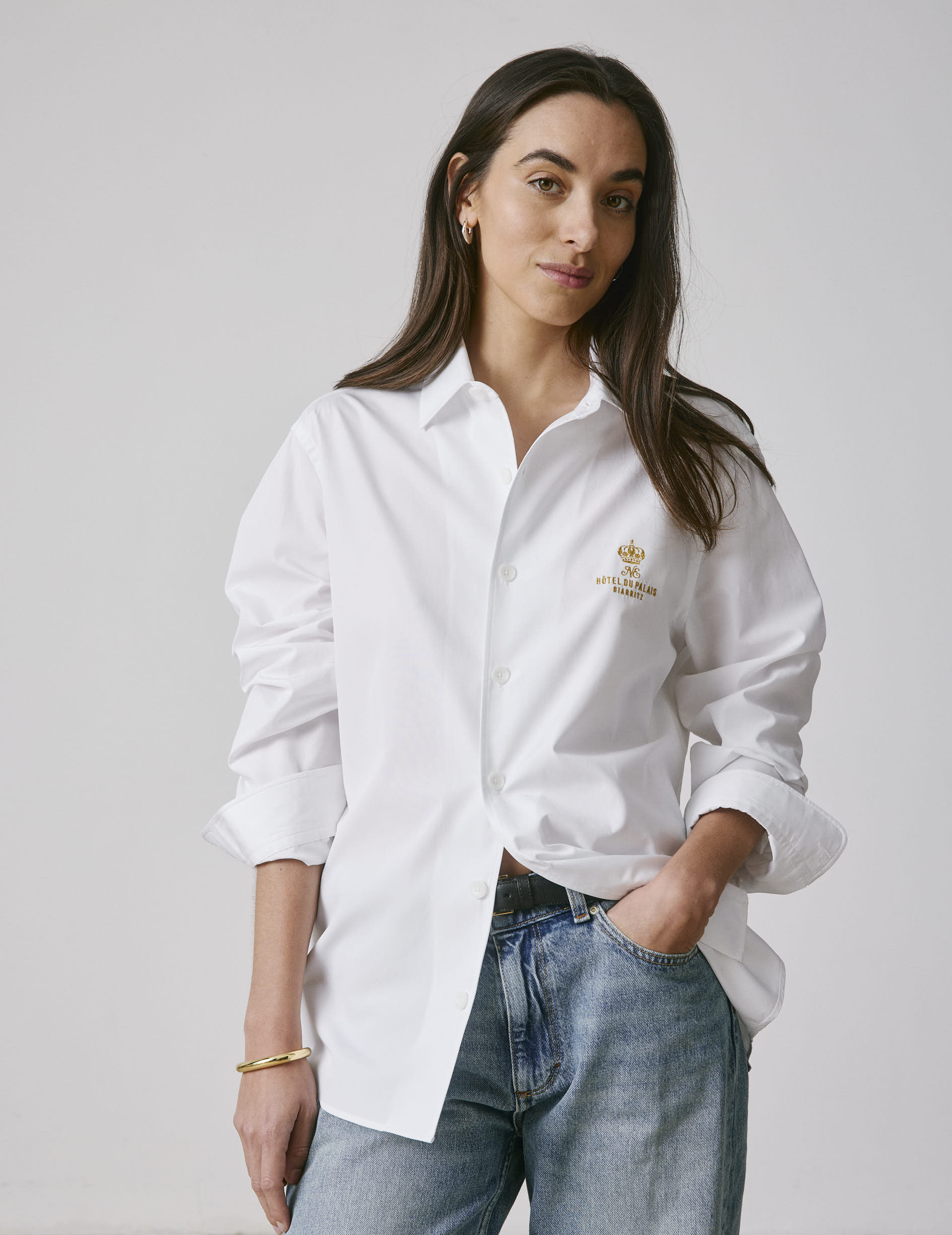 Chemise mixte Ainhoa blanche - Image 2