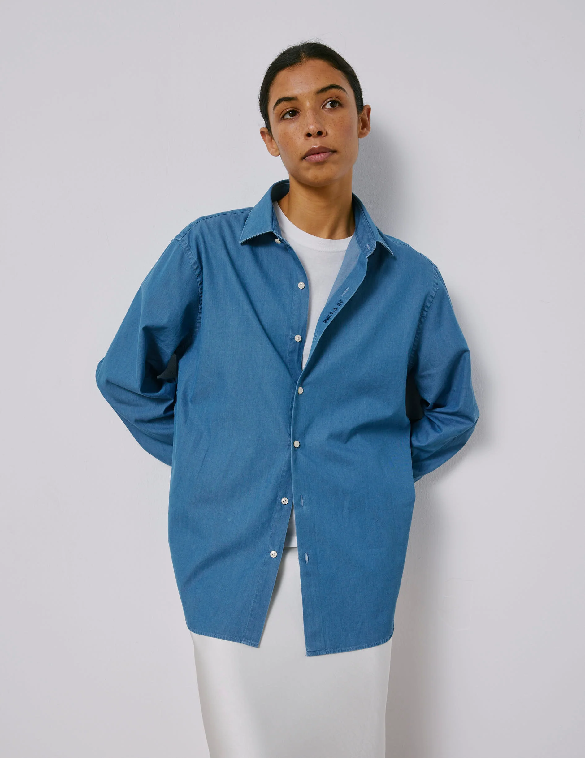 Chemise mixte "Je t'aime" en denim - Image 4