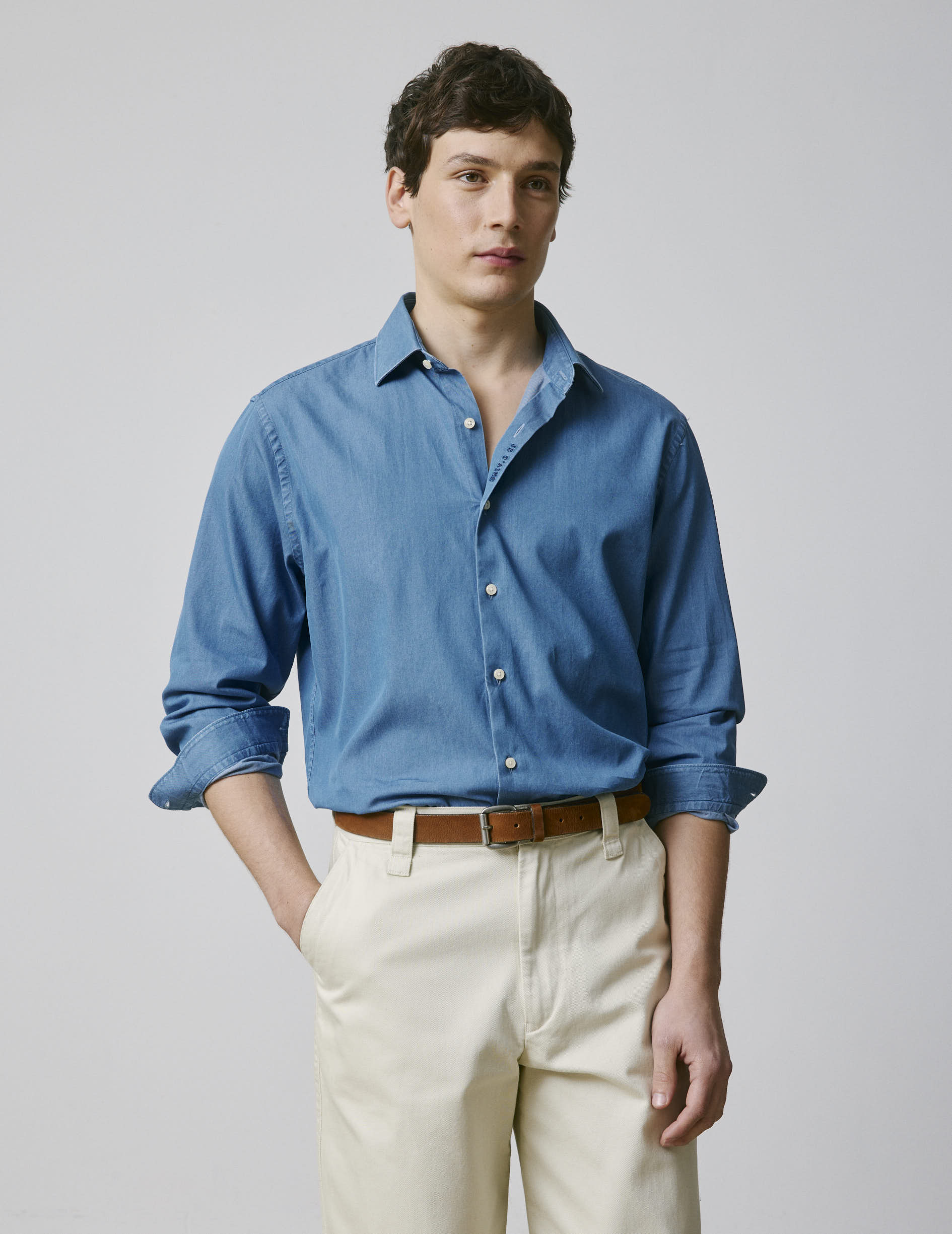 Chemise mixte "Je t'aime" en denim - Image 5