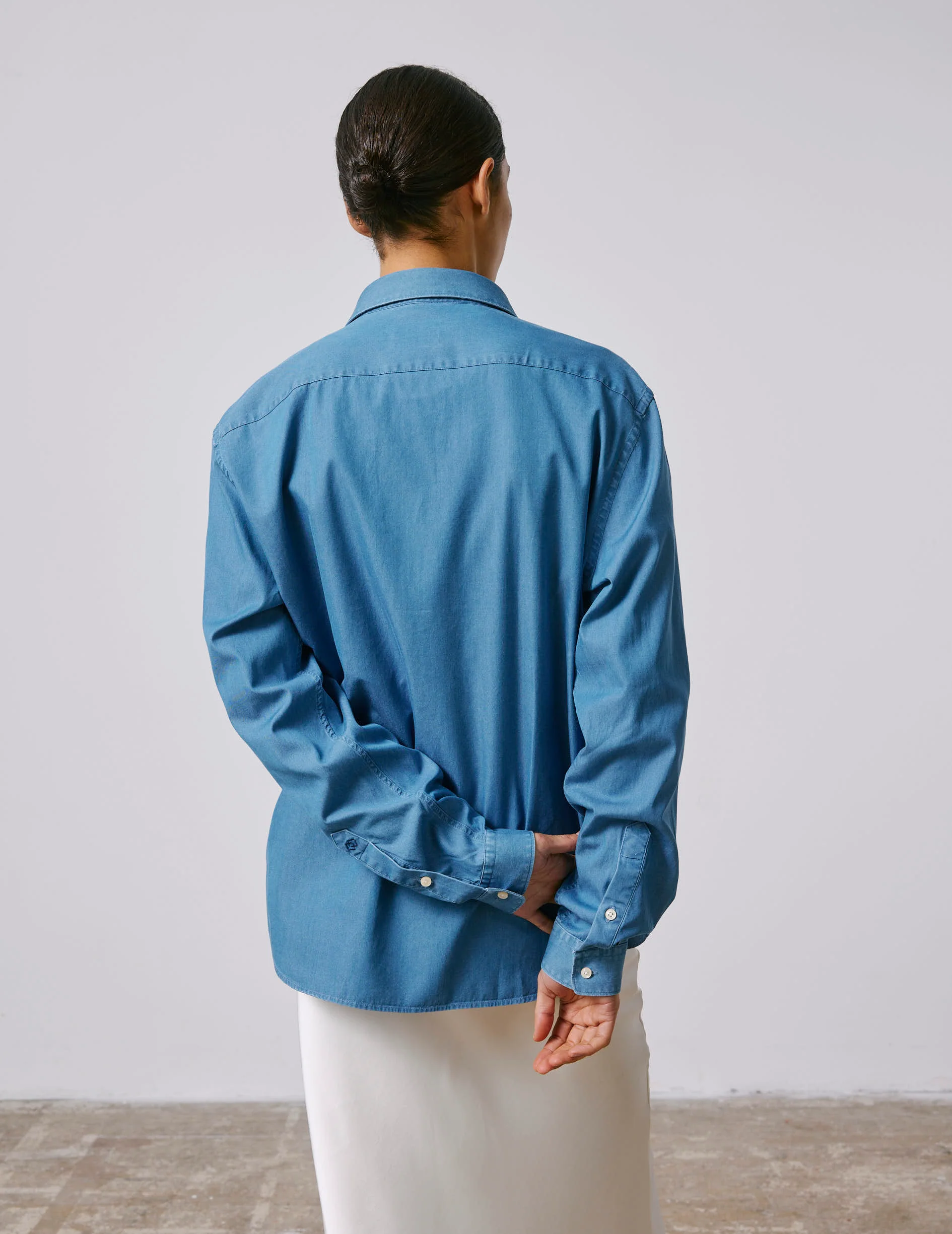 Chemise mixte "Je t'aime" en denim - Image 8