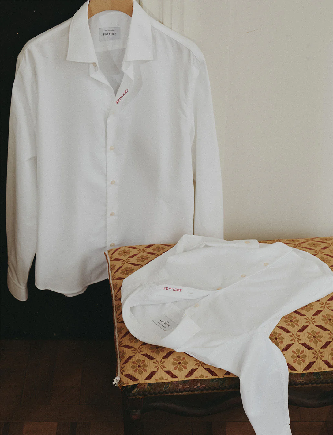 Chemise mixte "Je t'aime" blanche - Image 10