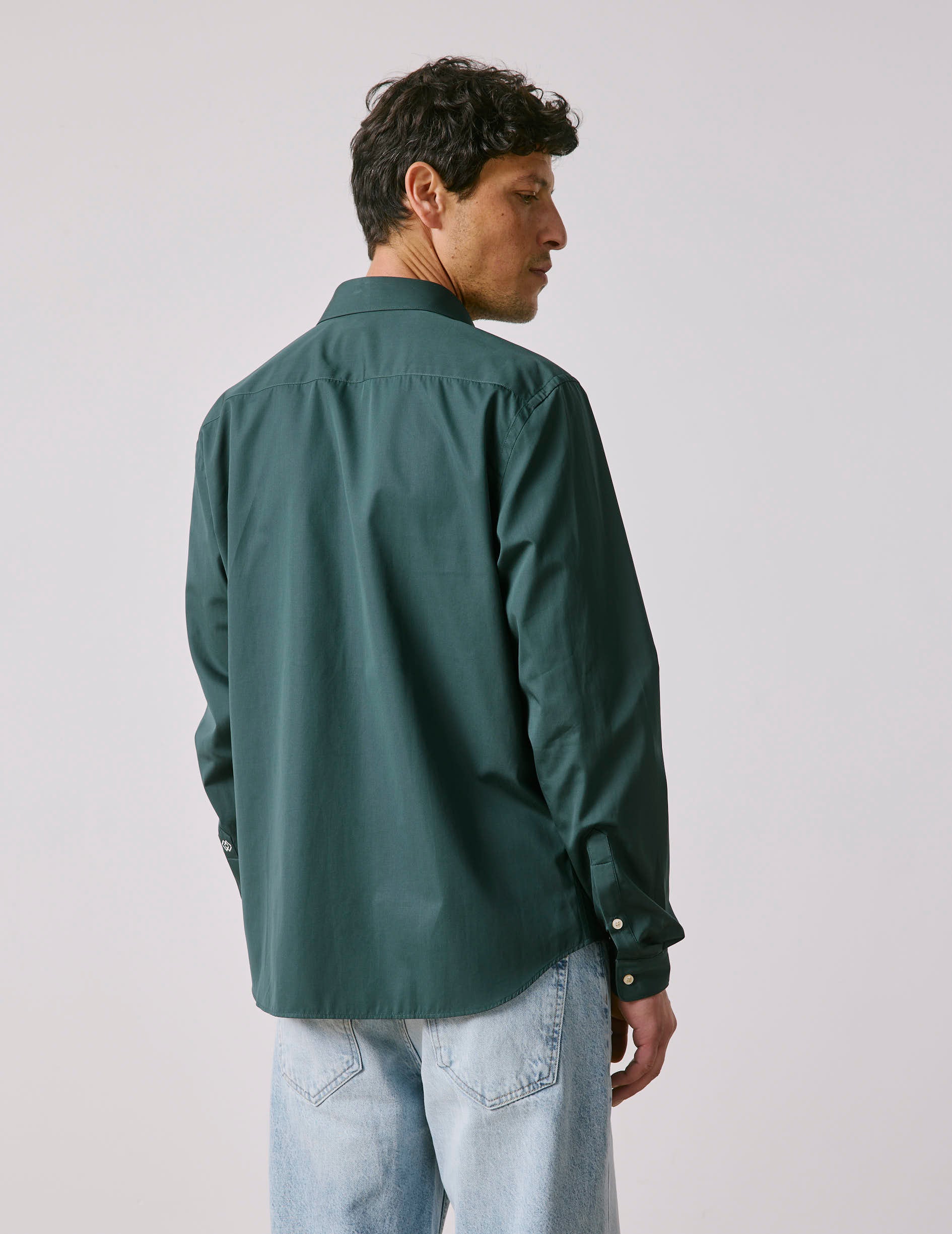Chemise mixte "Je t'aime" verte foncée - Image 6