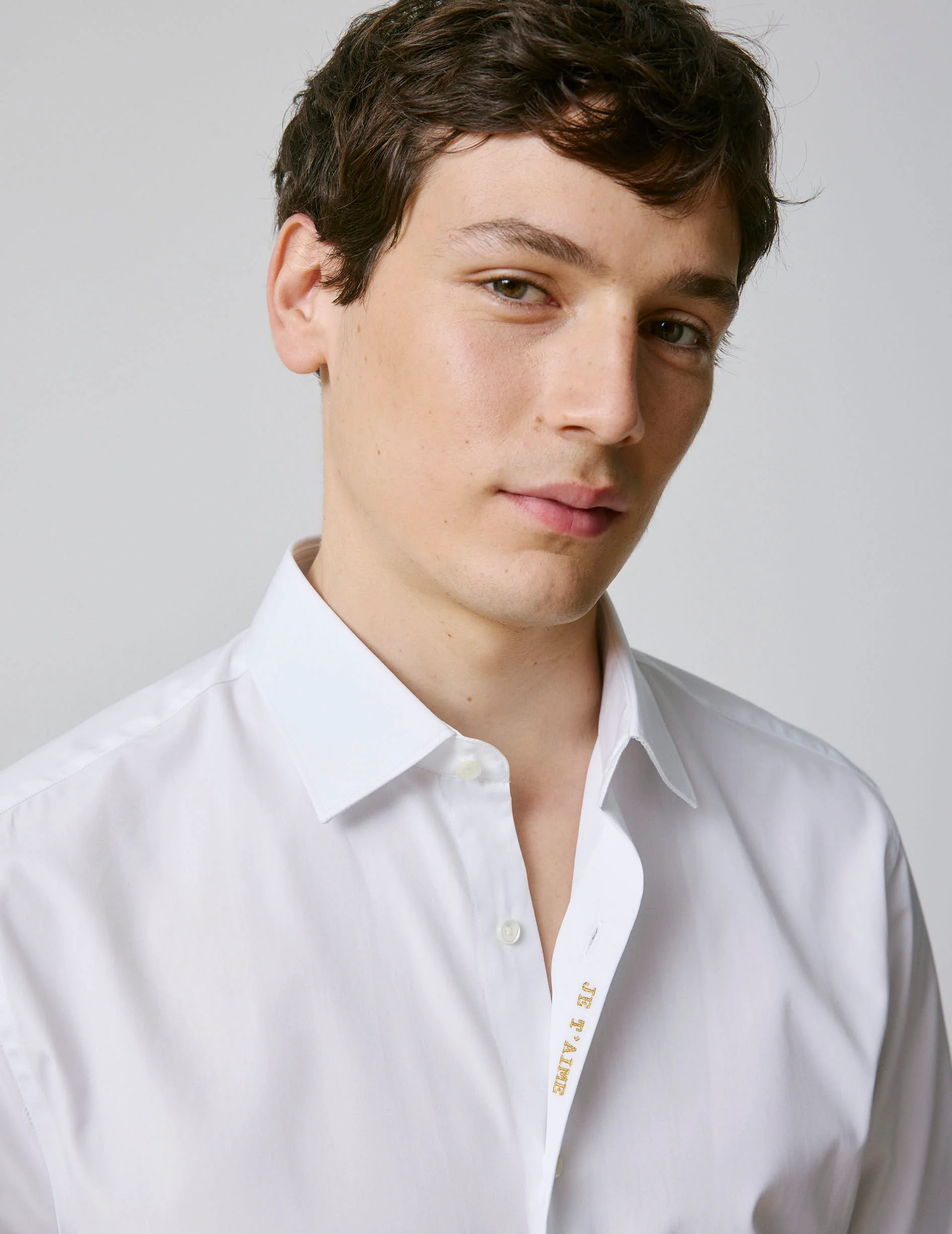 Chemise mixte "Je t'aime" blanche - Image 6