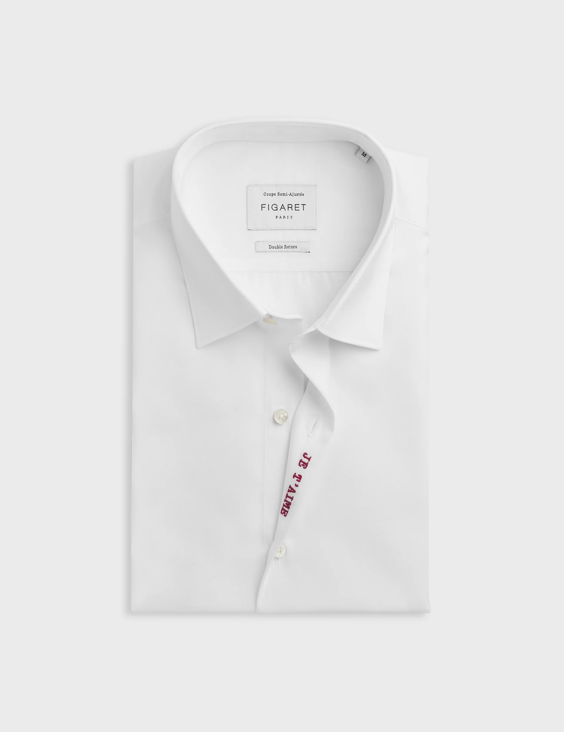 Chemise mixte "Je t'aime" blanche - Image 10