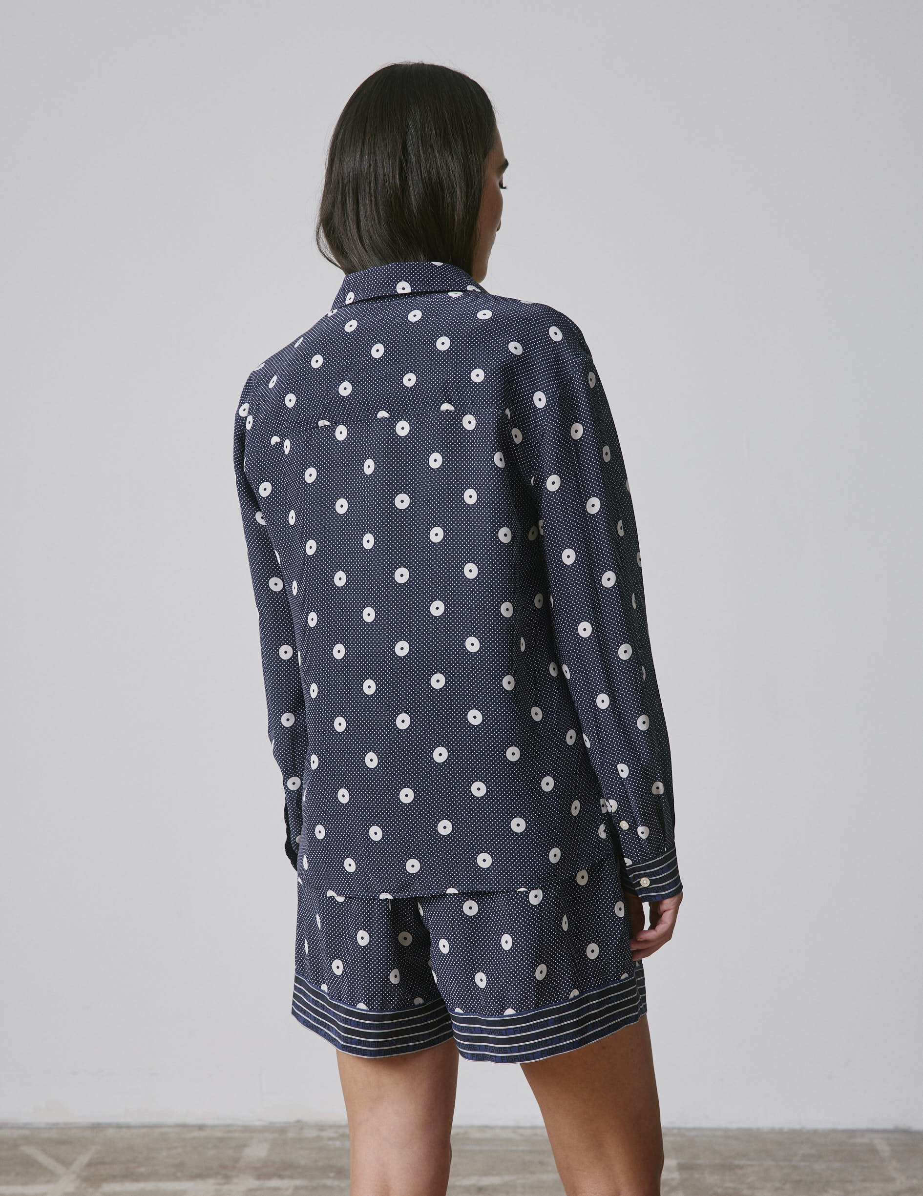 Chemise Nambre imprimée marine - Image 3