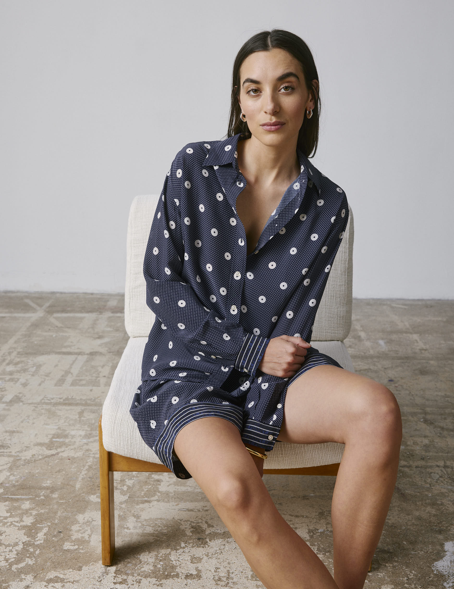 Chemise Nambre imprimée marine - Image 4