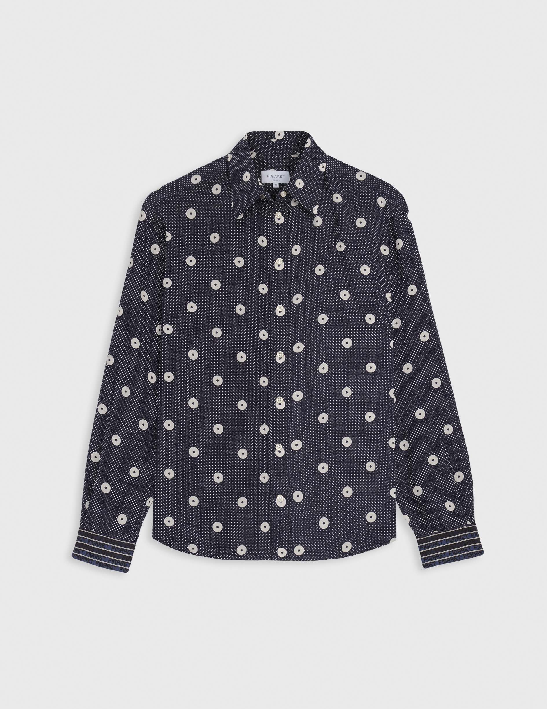 Chemise Nambre imprimée marine - Image 6