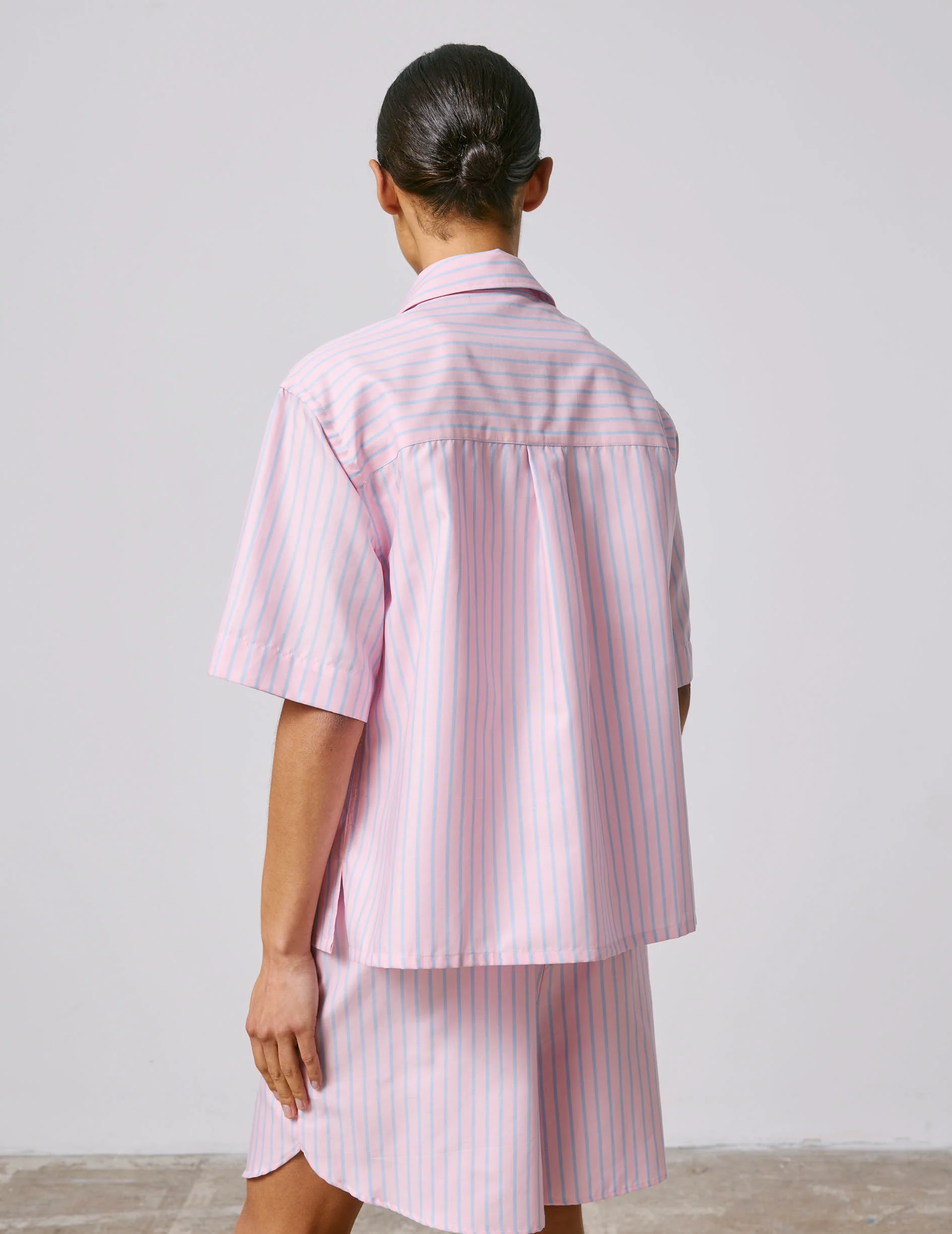 Chemise Natasha rayée rose - Image 3