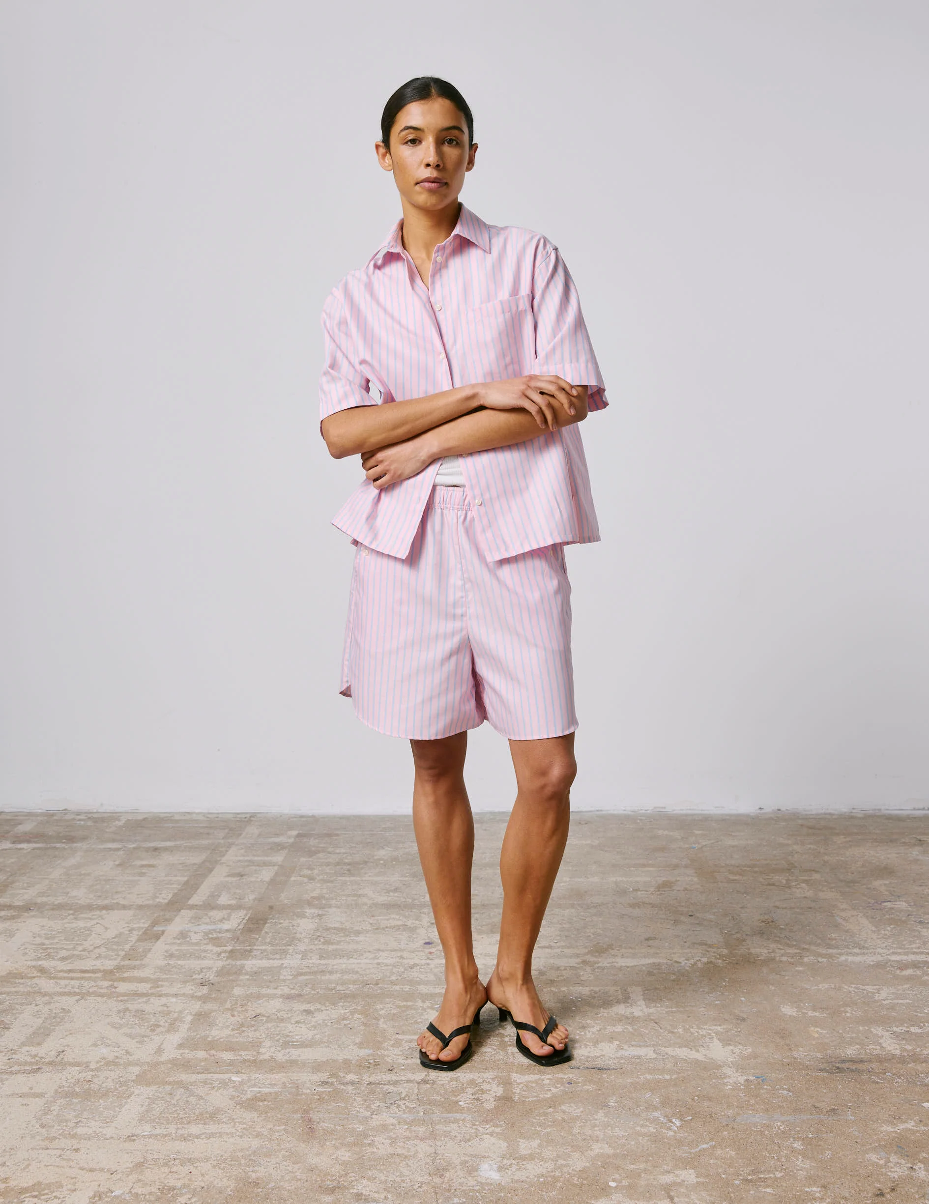 Chemise Natasha rayée rose - Image 5