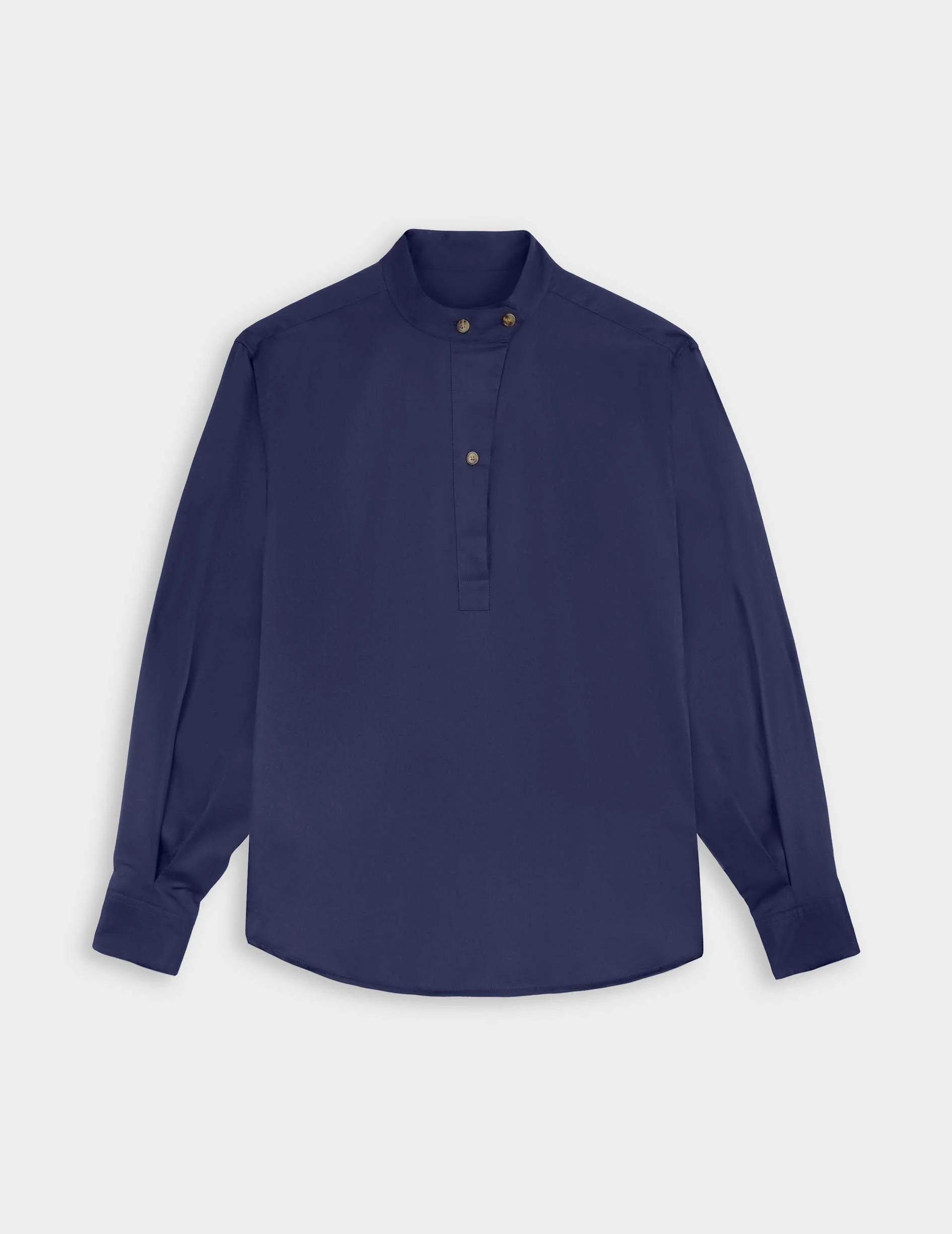Chemise popover Nessa rayée bleu marine - Image 4