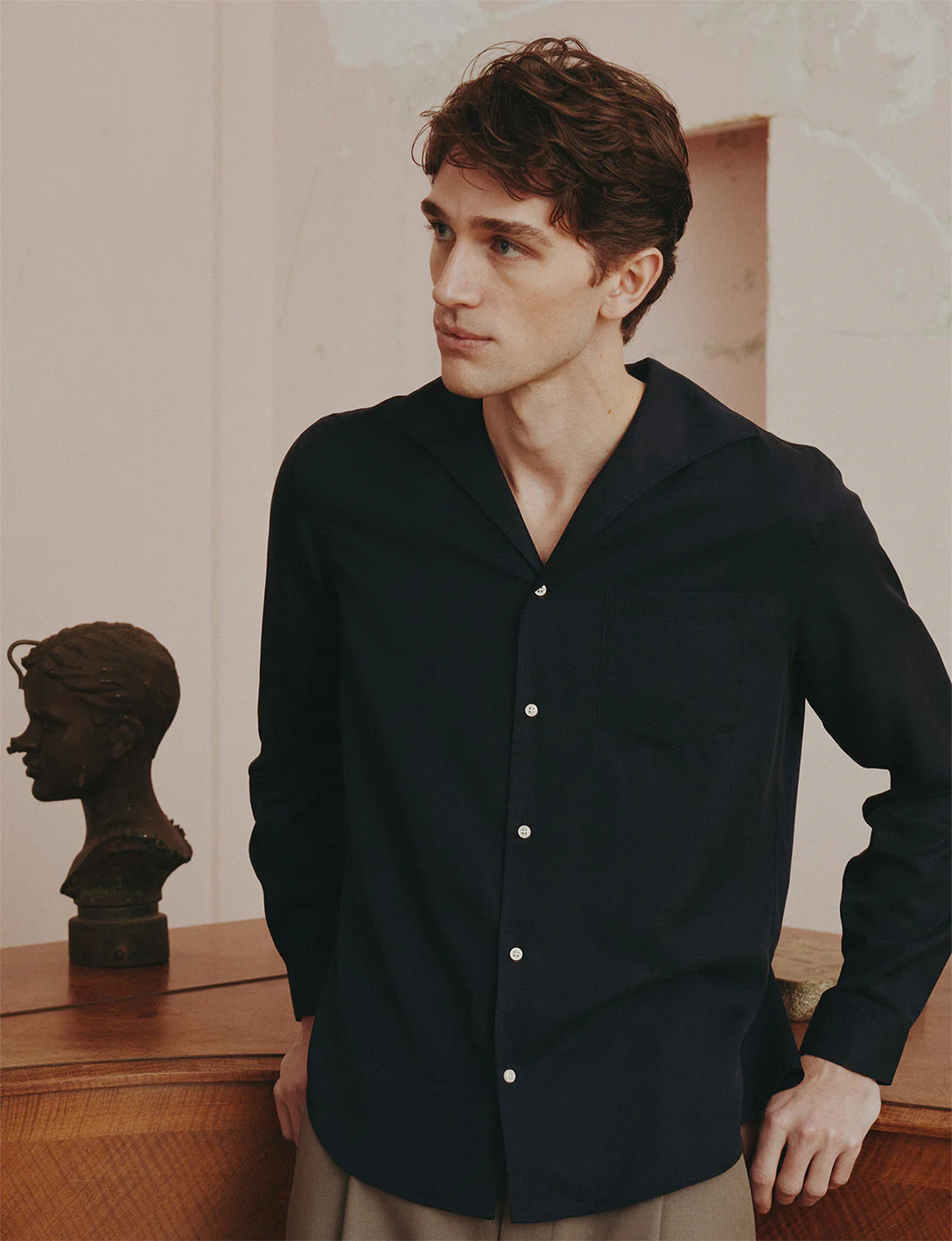 Chemise Noé bleu marine