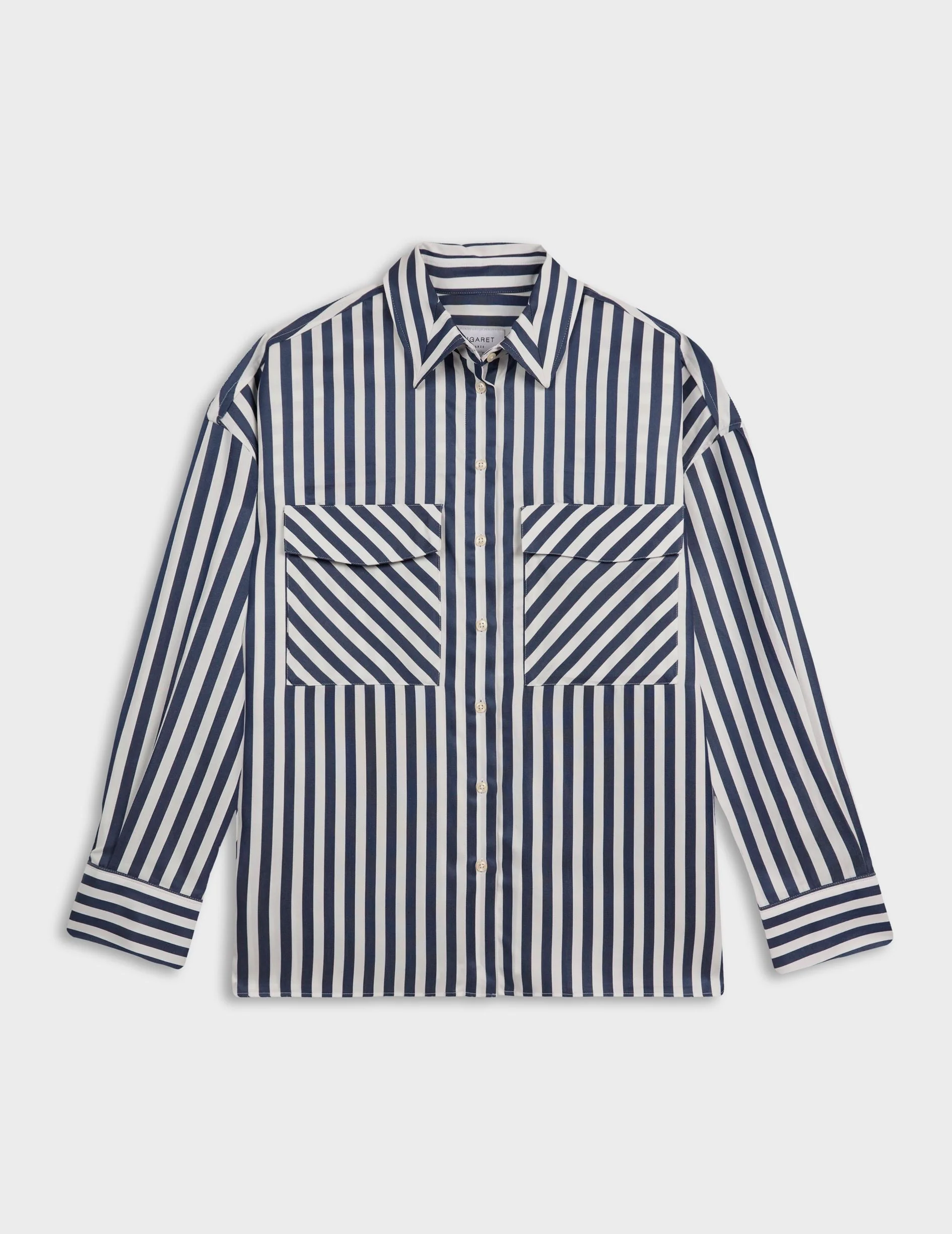 Chemise Noémia rayée bleu marine - Image 4