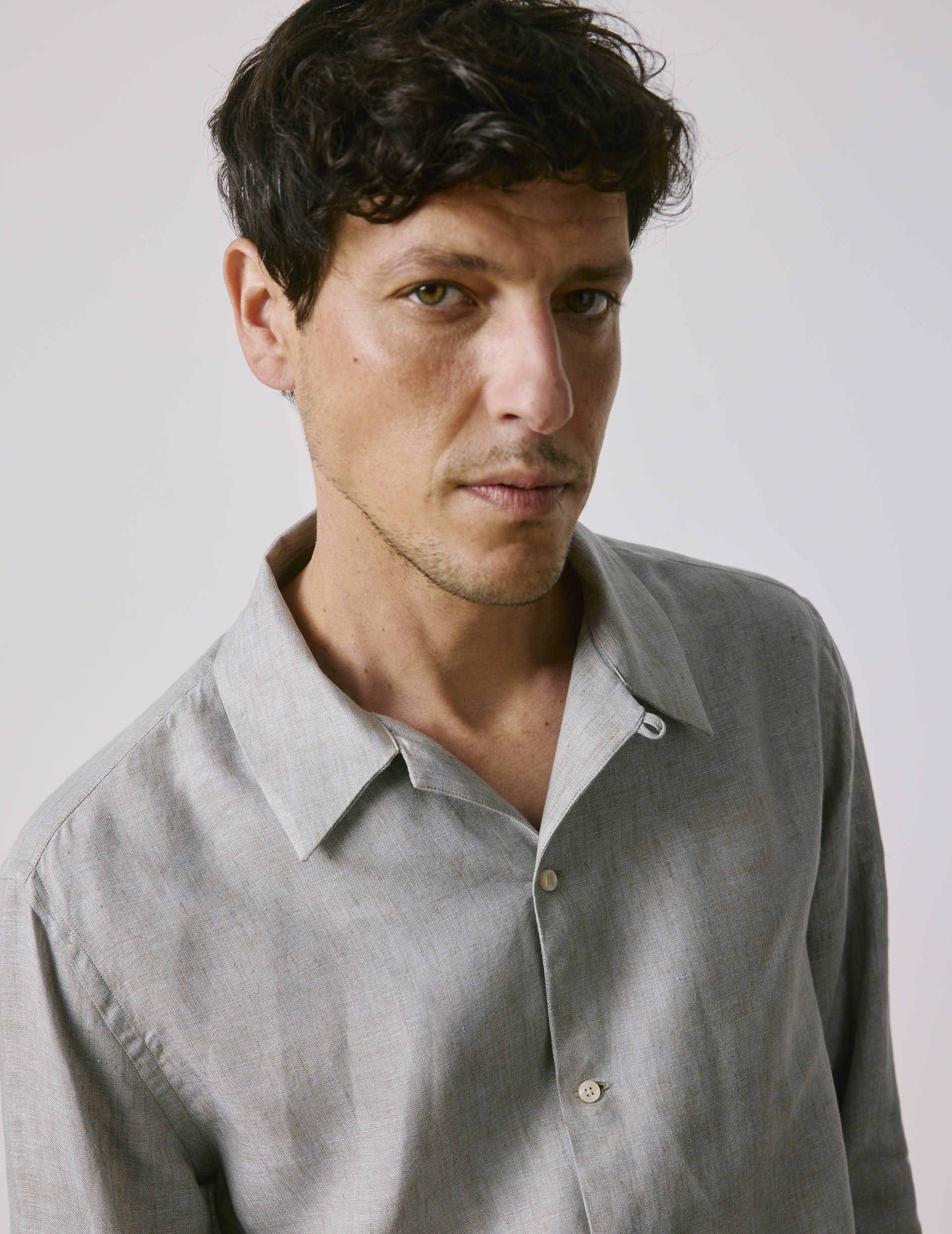 Chemise Nylan en lin gris clair - Image 3
