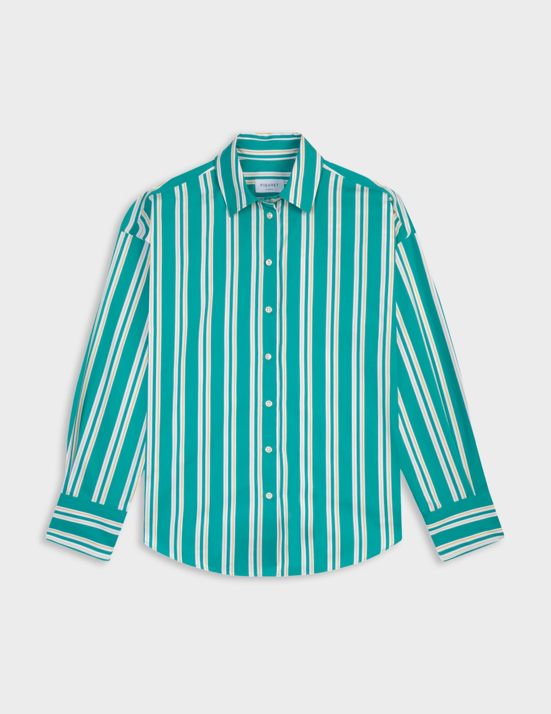 Chemise oversize Lizandra rayée verte - Image 5