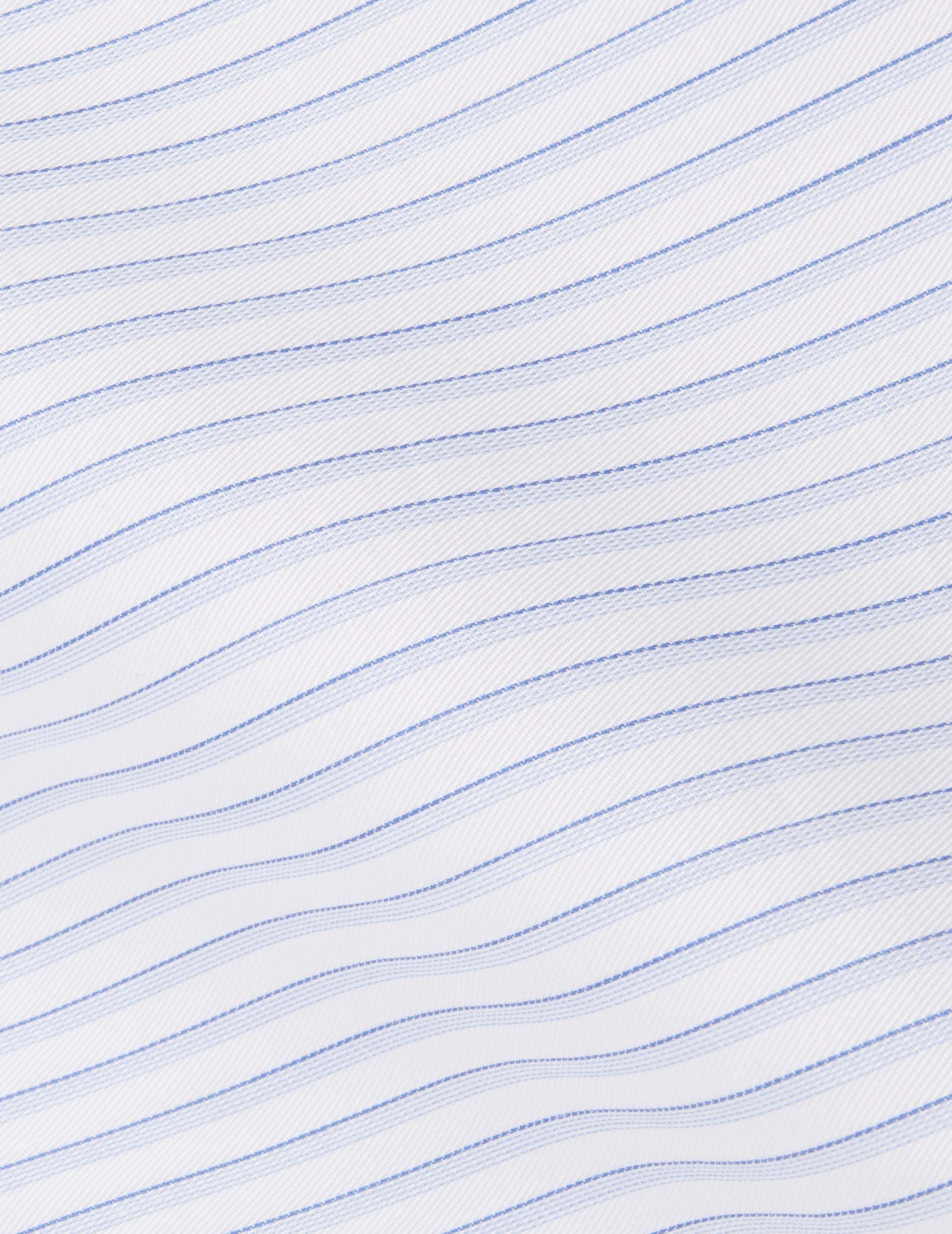 Chemise semi-ajustée Voyage rayée bleu clair - Image 2