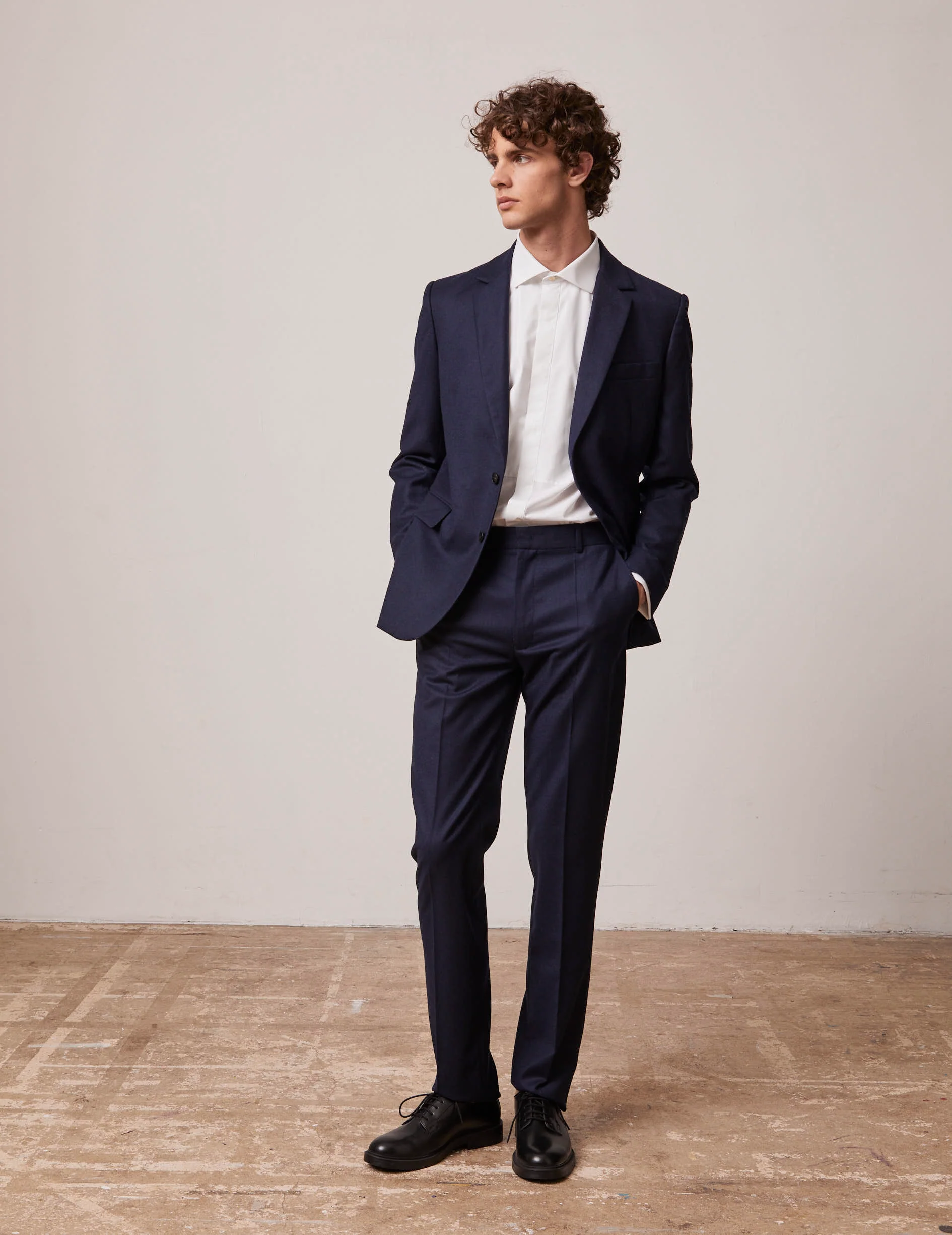 Pantalon de costume Greyson en toile de laine marine - Image 3