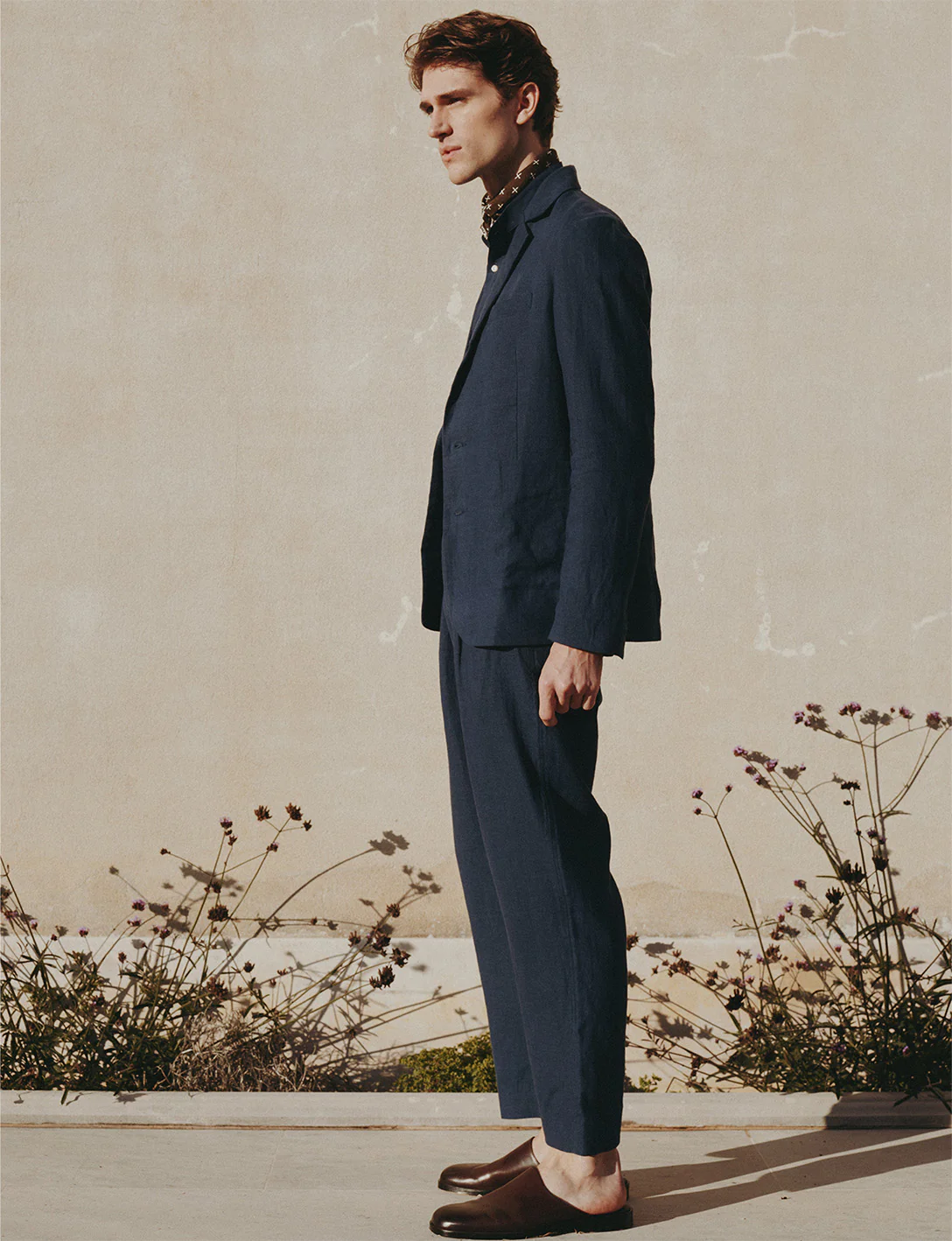 Pantalon Nicolaï en lin marine - Image 3