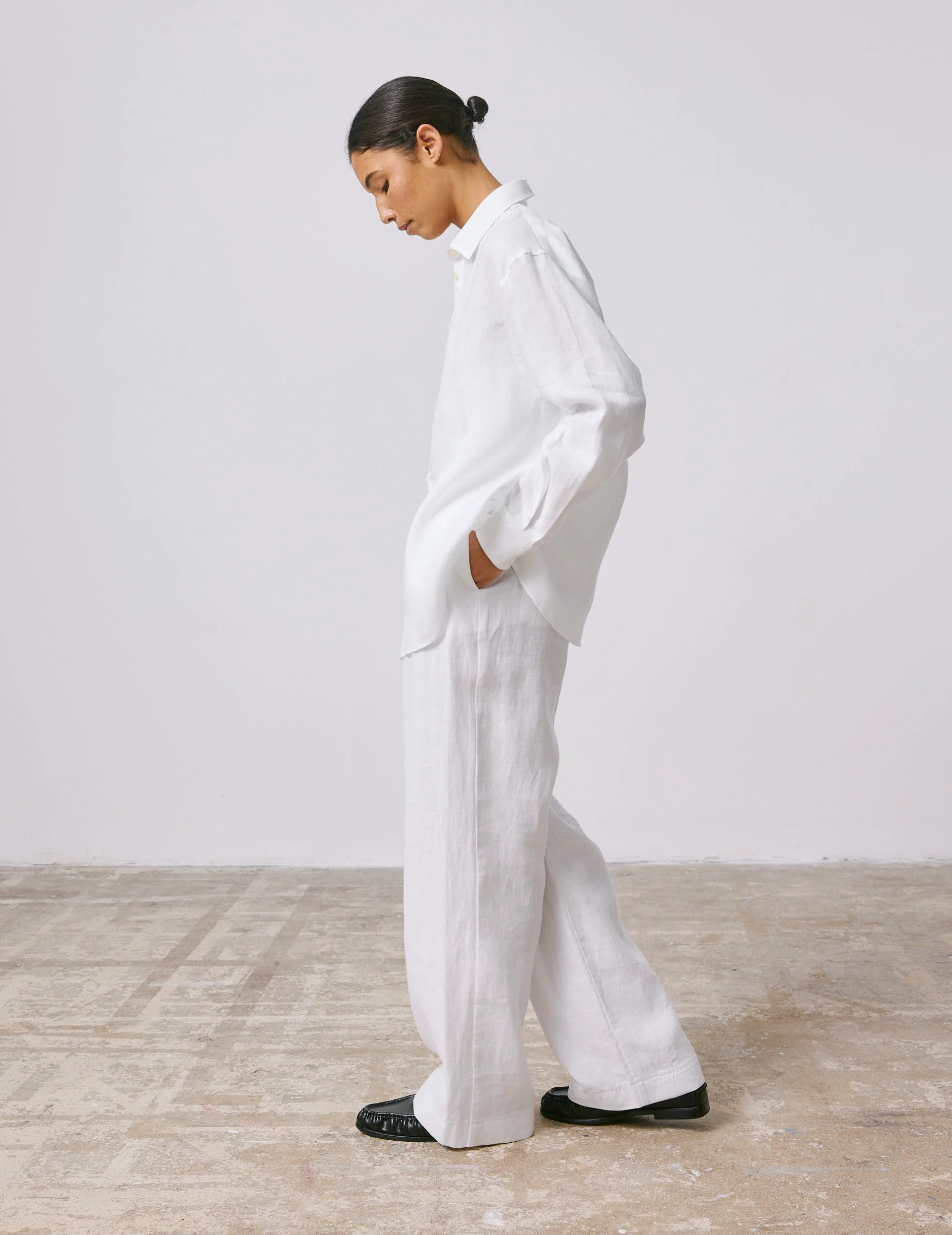 Pantalon Norma en lin blanc - Image 4