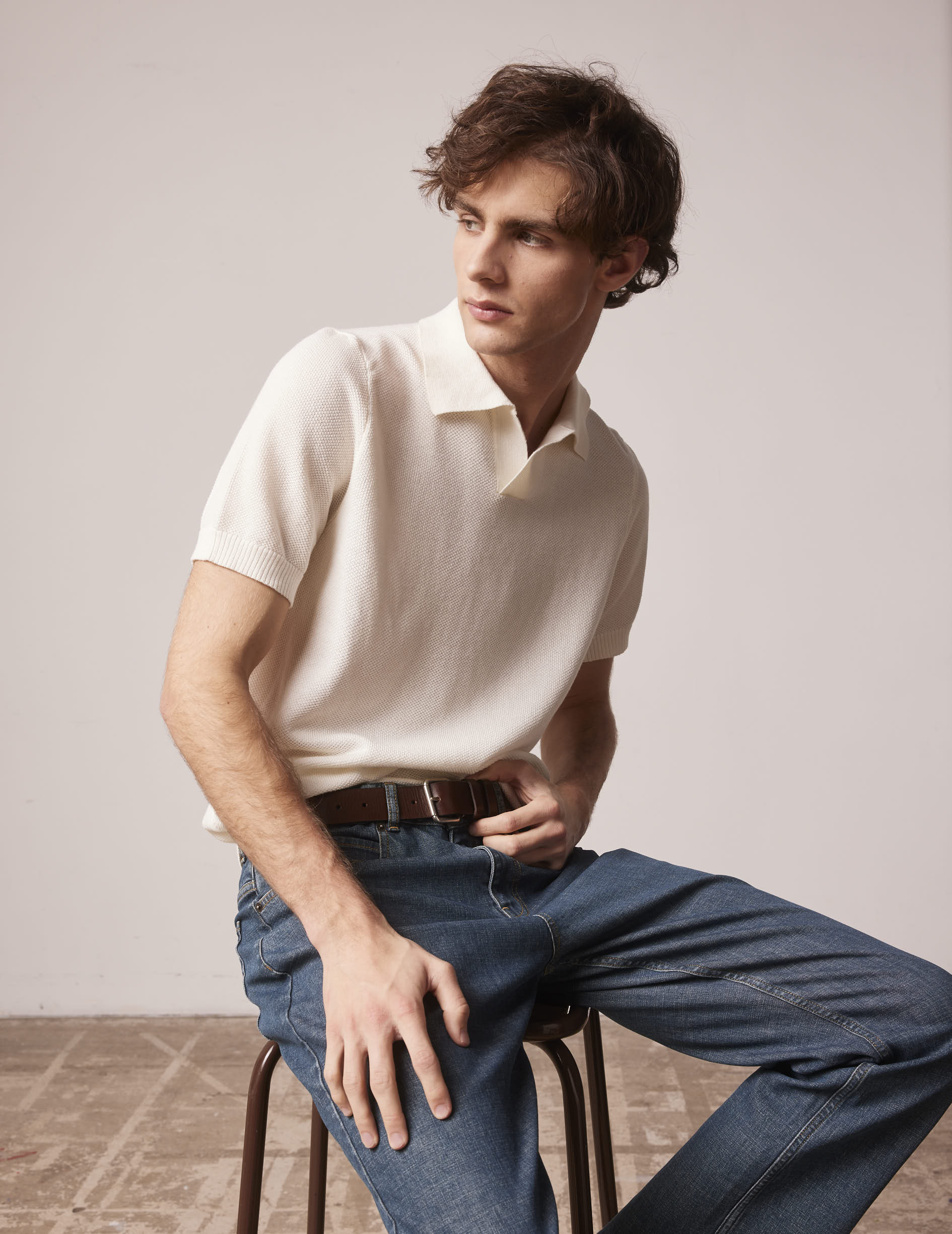 Polo Lilian en coton écru - Image 3