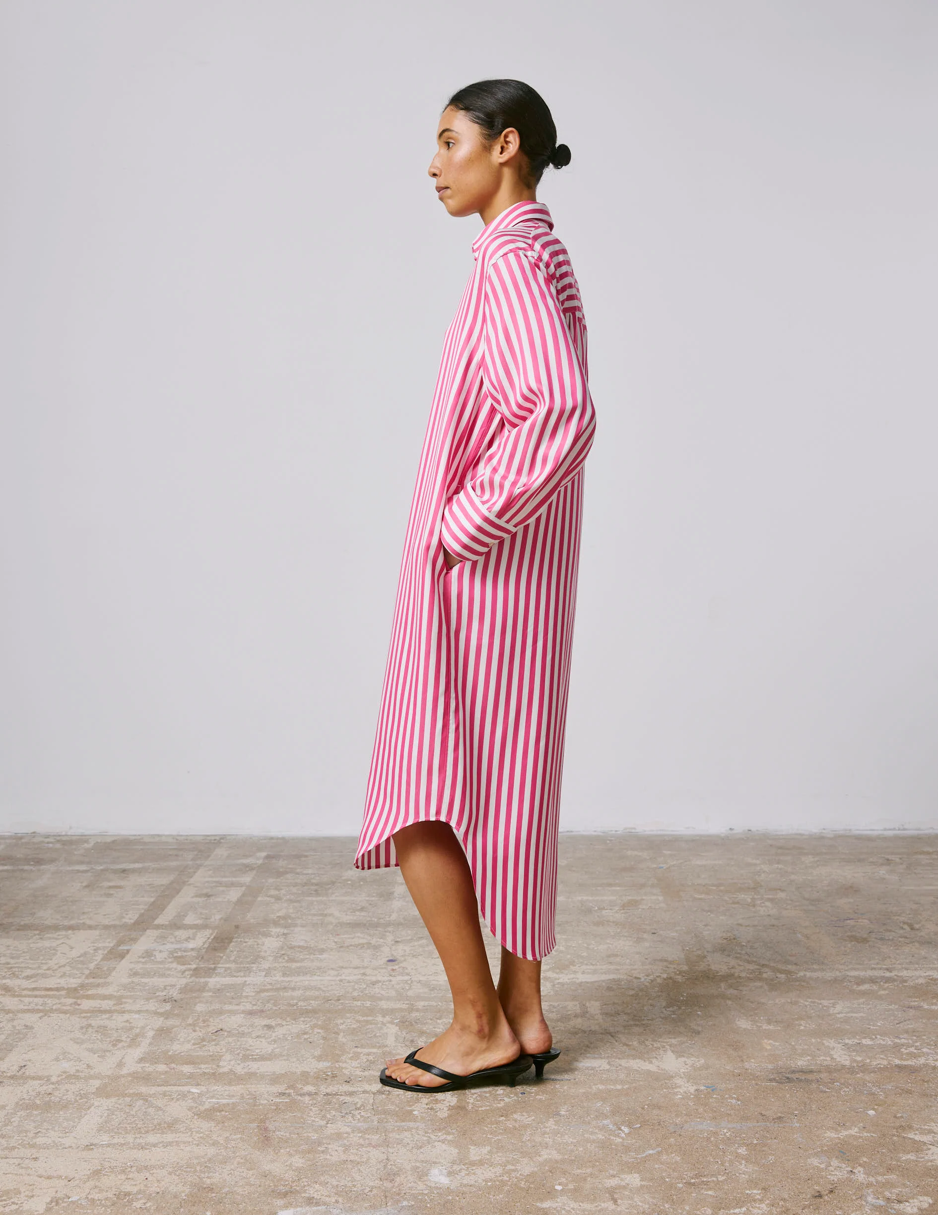 Robe chemise Lina fuchsia - Image 5