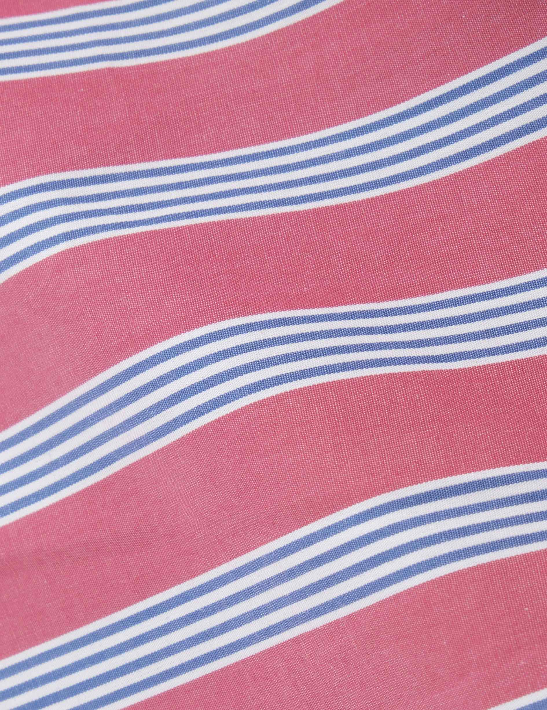 Robe Nivine en popeline rayée rose foncée - Image 7