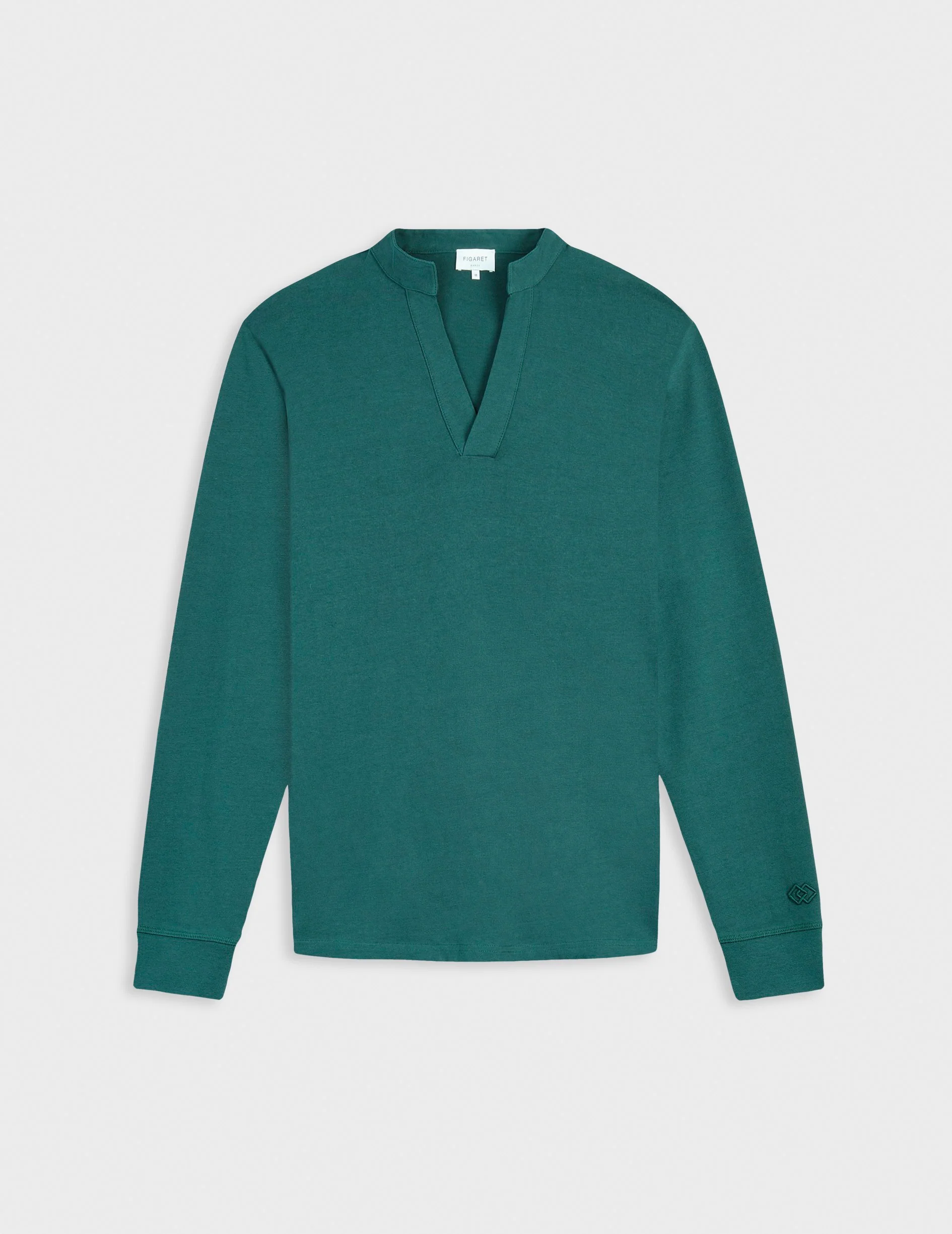 T-shirt Charles en coton vert foncé - Image 3