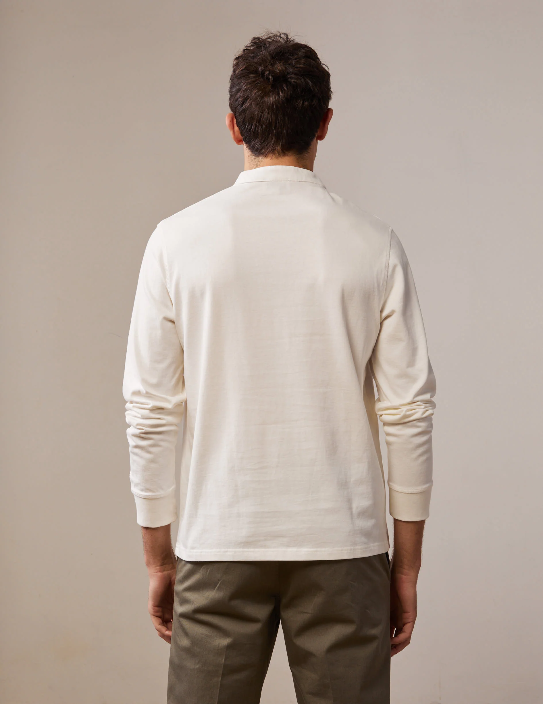 T-shirt Charles en coton écru - Image 2