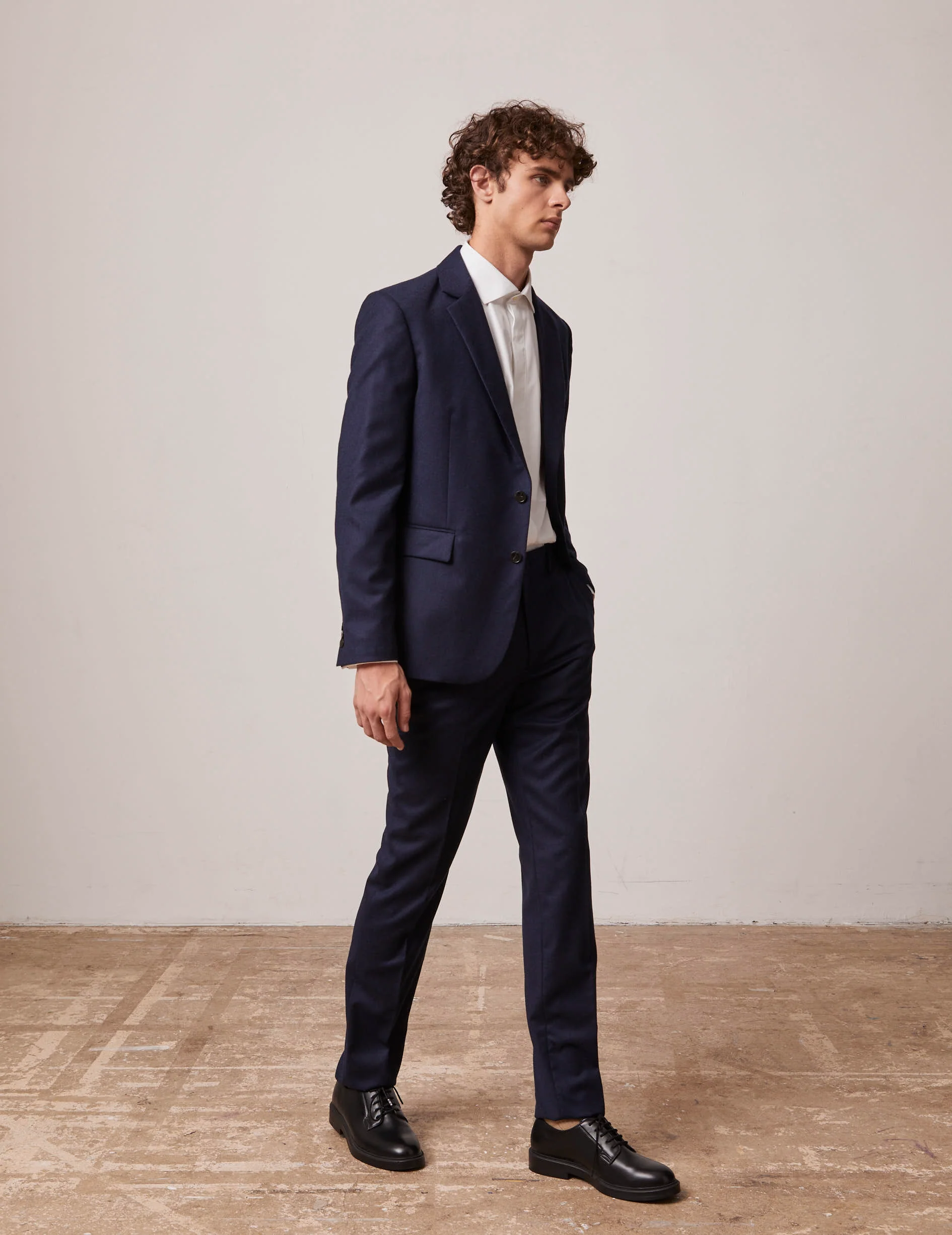 Veste de costume Gordon en toile de laine marine - Image 3